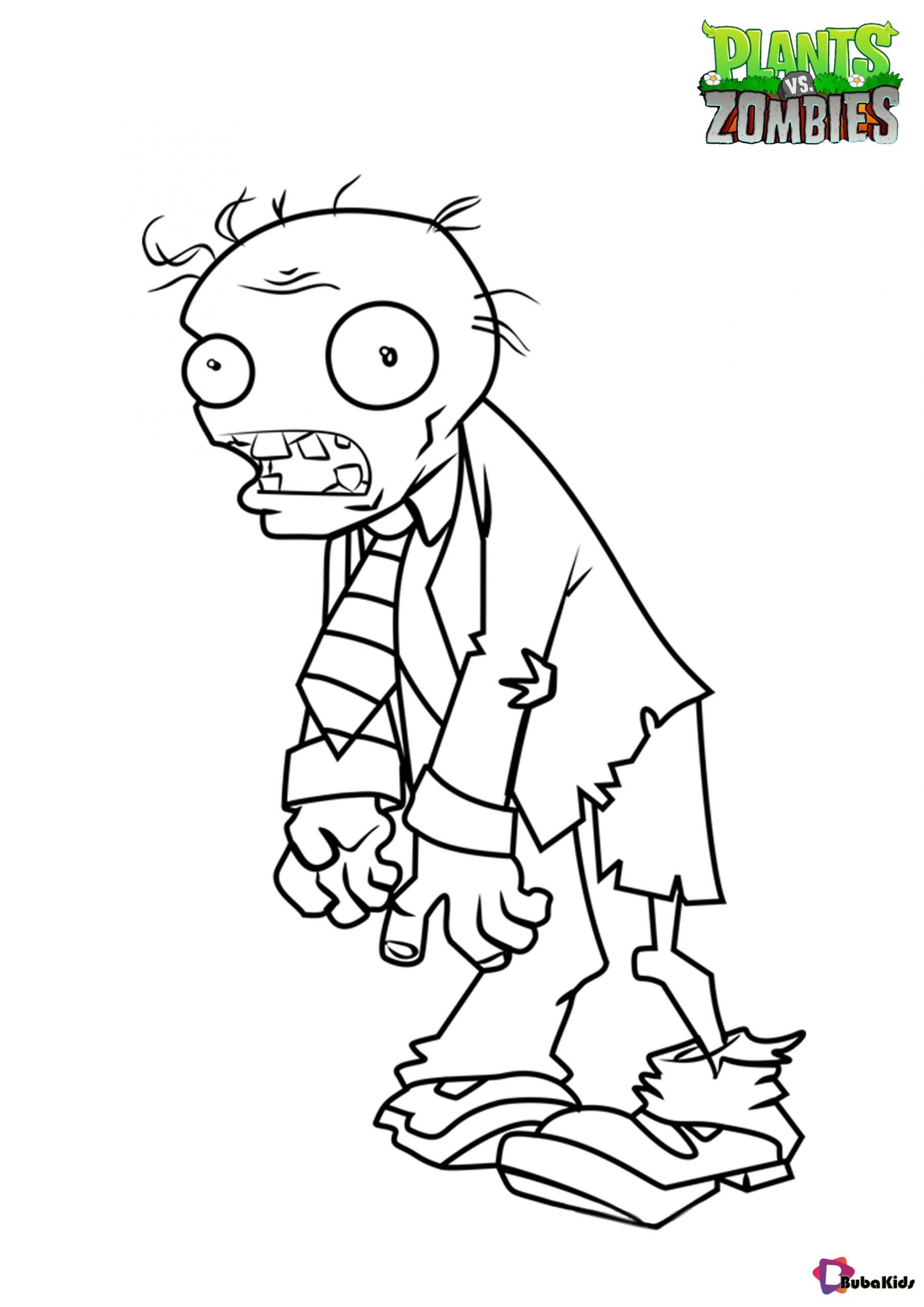 Free Download Plants Vs Zombies Coloring Page BubaKids