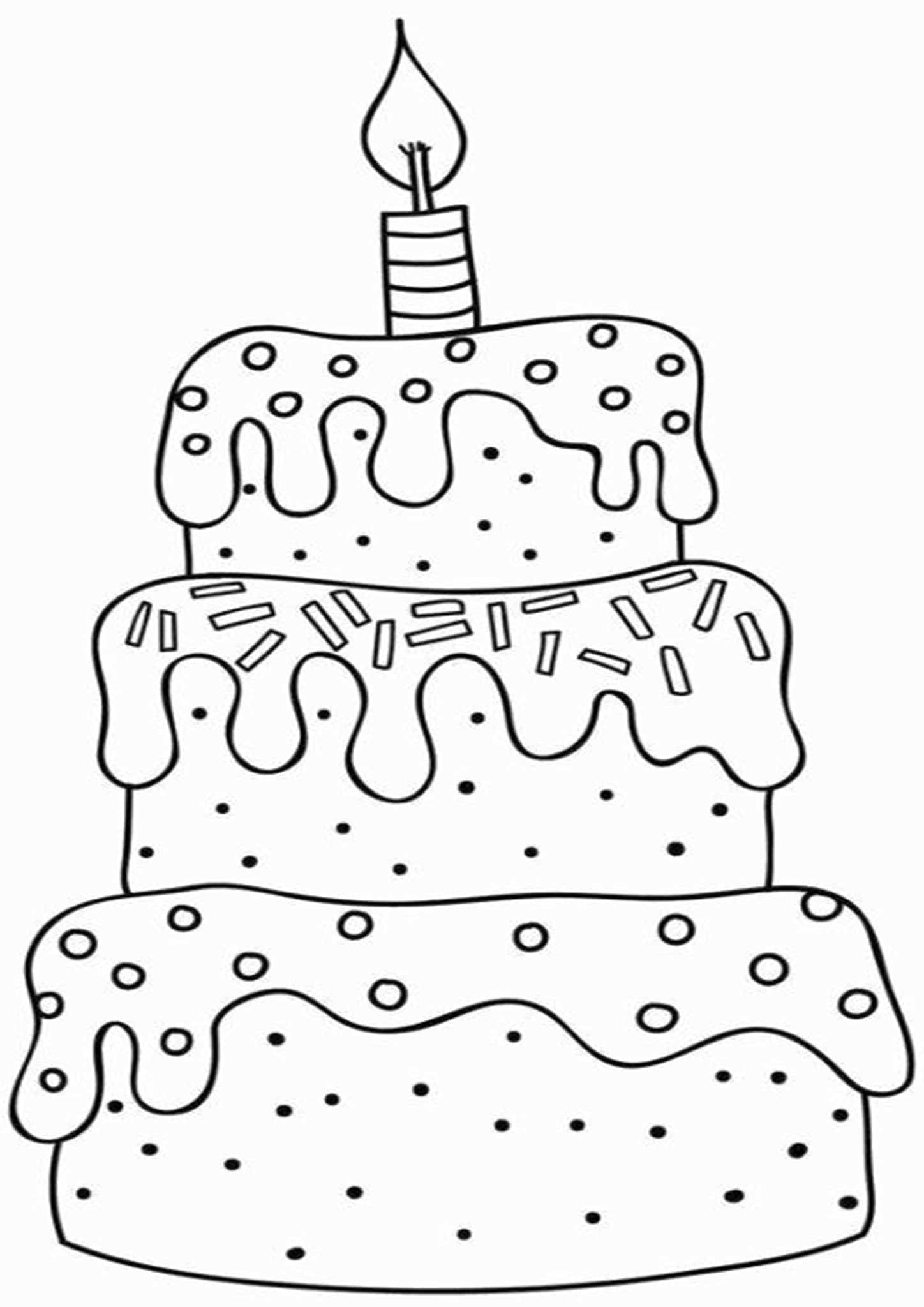 Free Easy To Print Cake Coloring Pages Tulamama