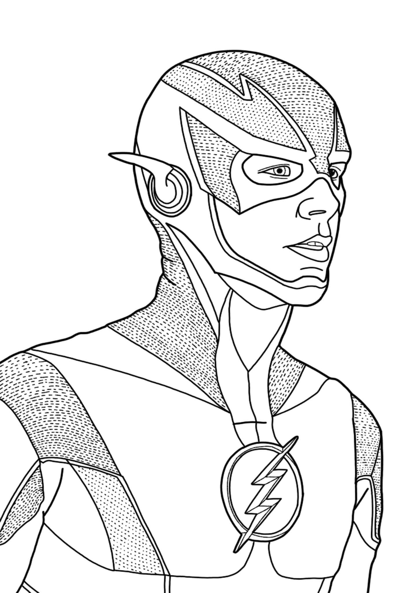 Flash Superhero Printable Coloring Pages