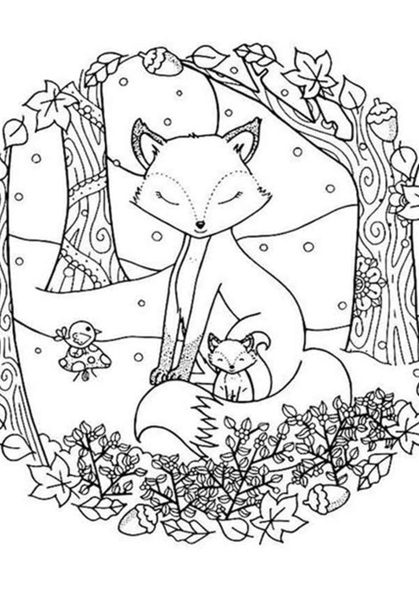 Free Easy To Print Fox Coloring Pages Tulamama