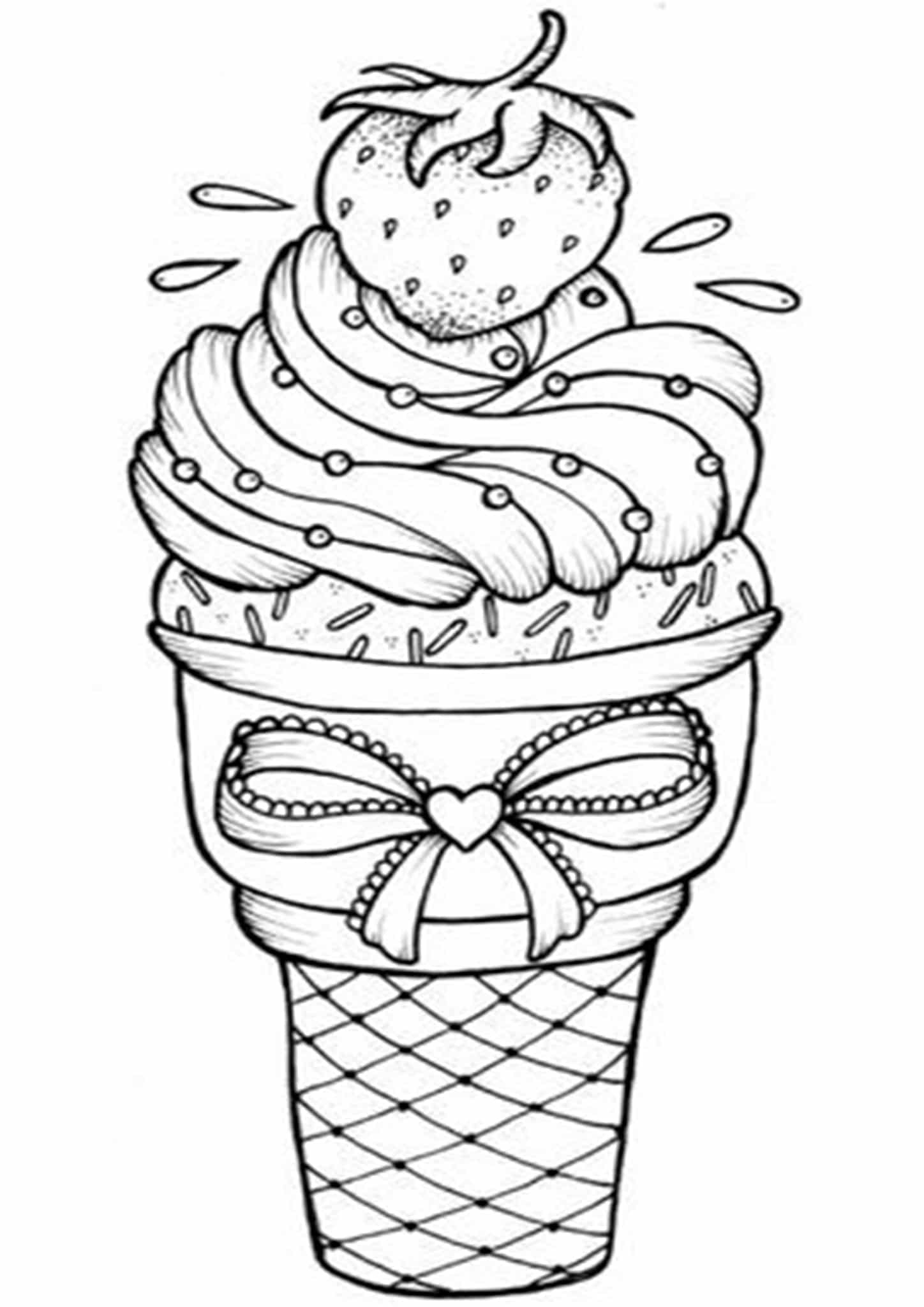 Ice Cream Coloring Page