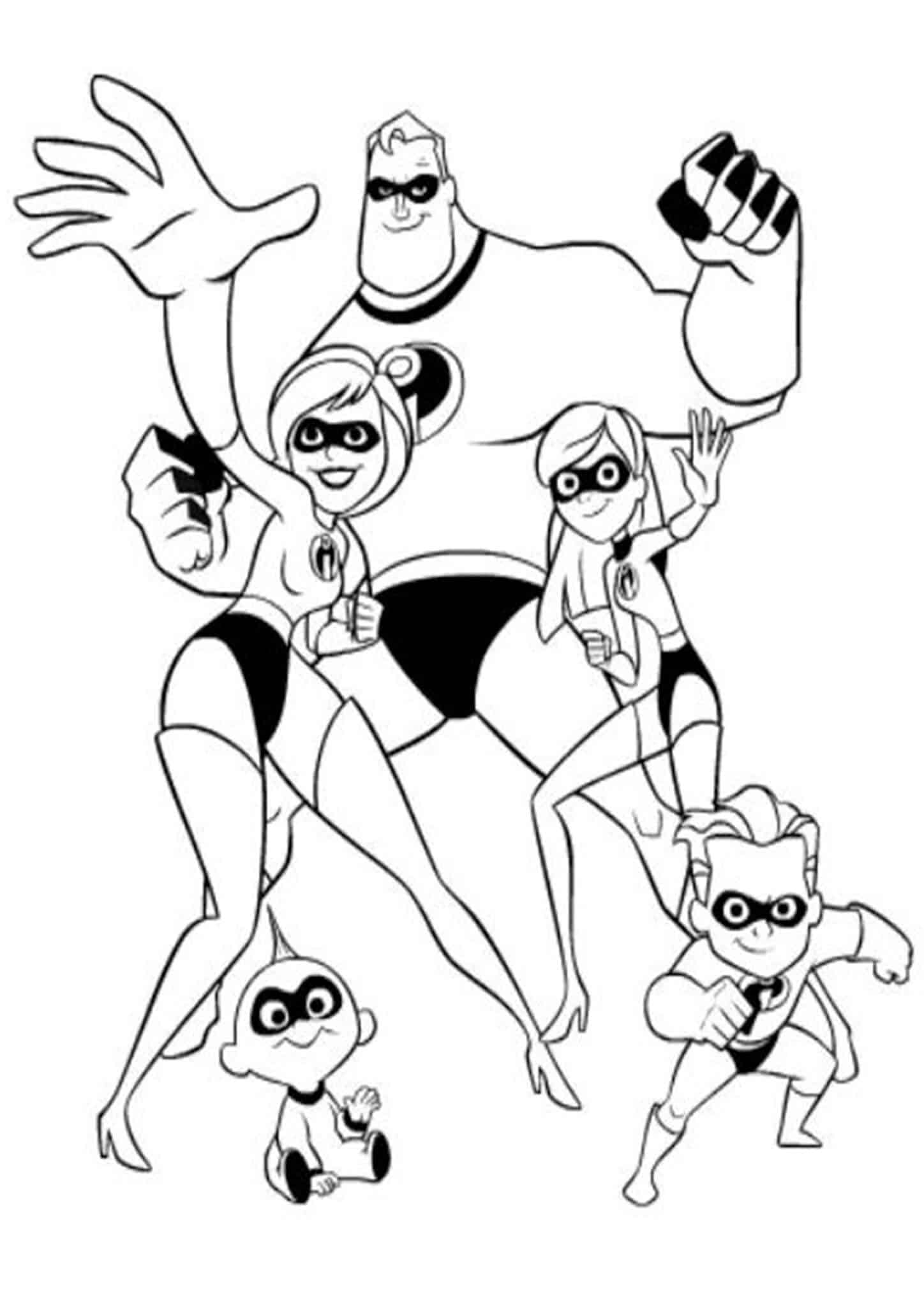 Free Easy To Print Incredibles Coloring Pages Tulamama