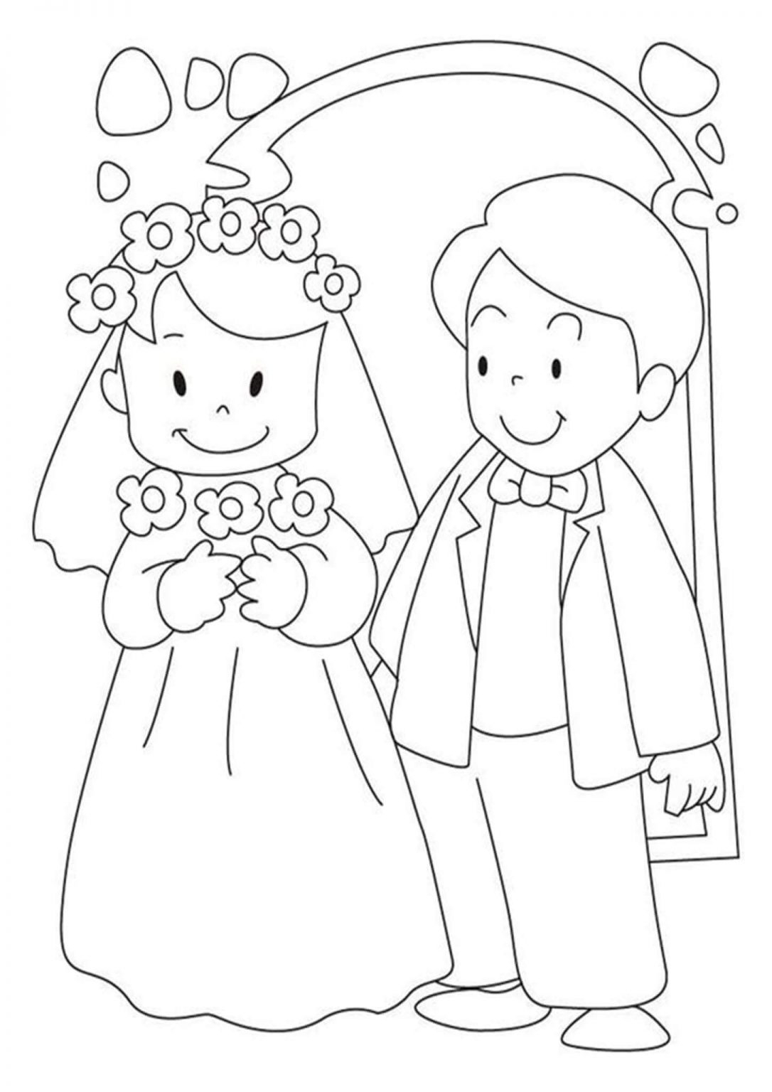 Printable Coloring Pages For Weddings