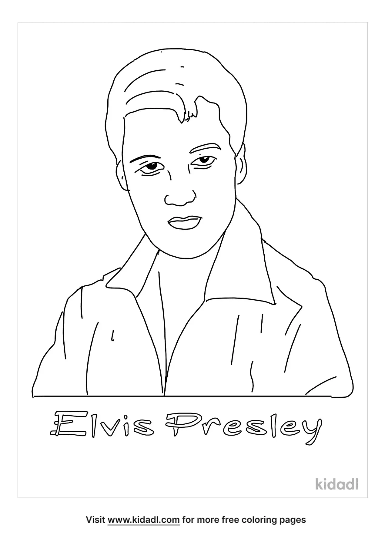 Free Elvis Presley Coloring Page Coloring Page Printables Kidadl