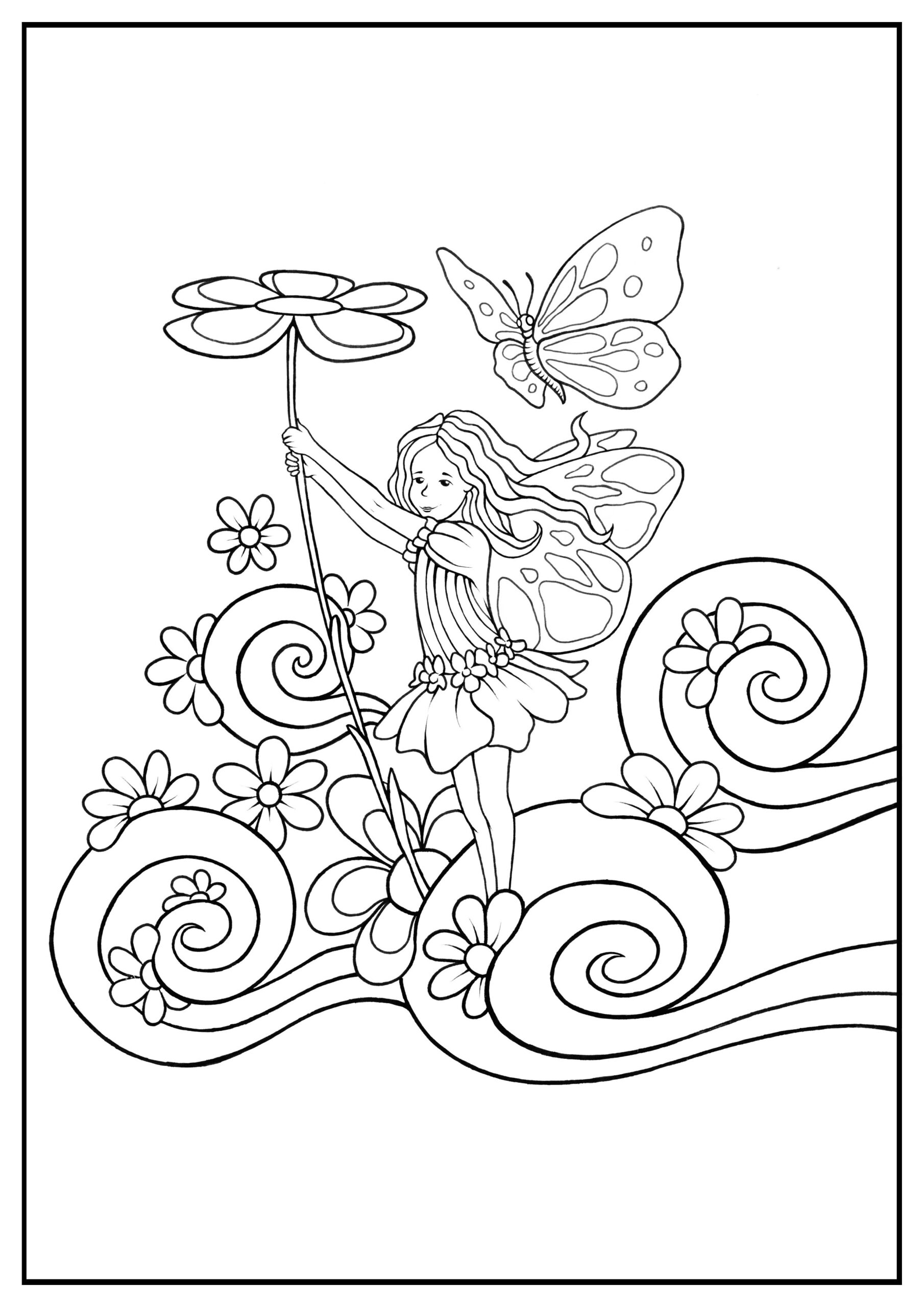 Free Fairy Drawing To Print And Color Fairy Coloring Pages For Kids