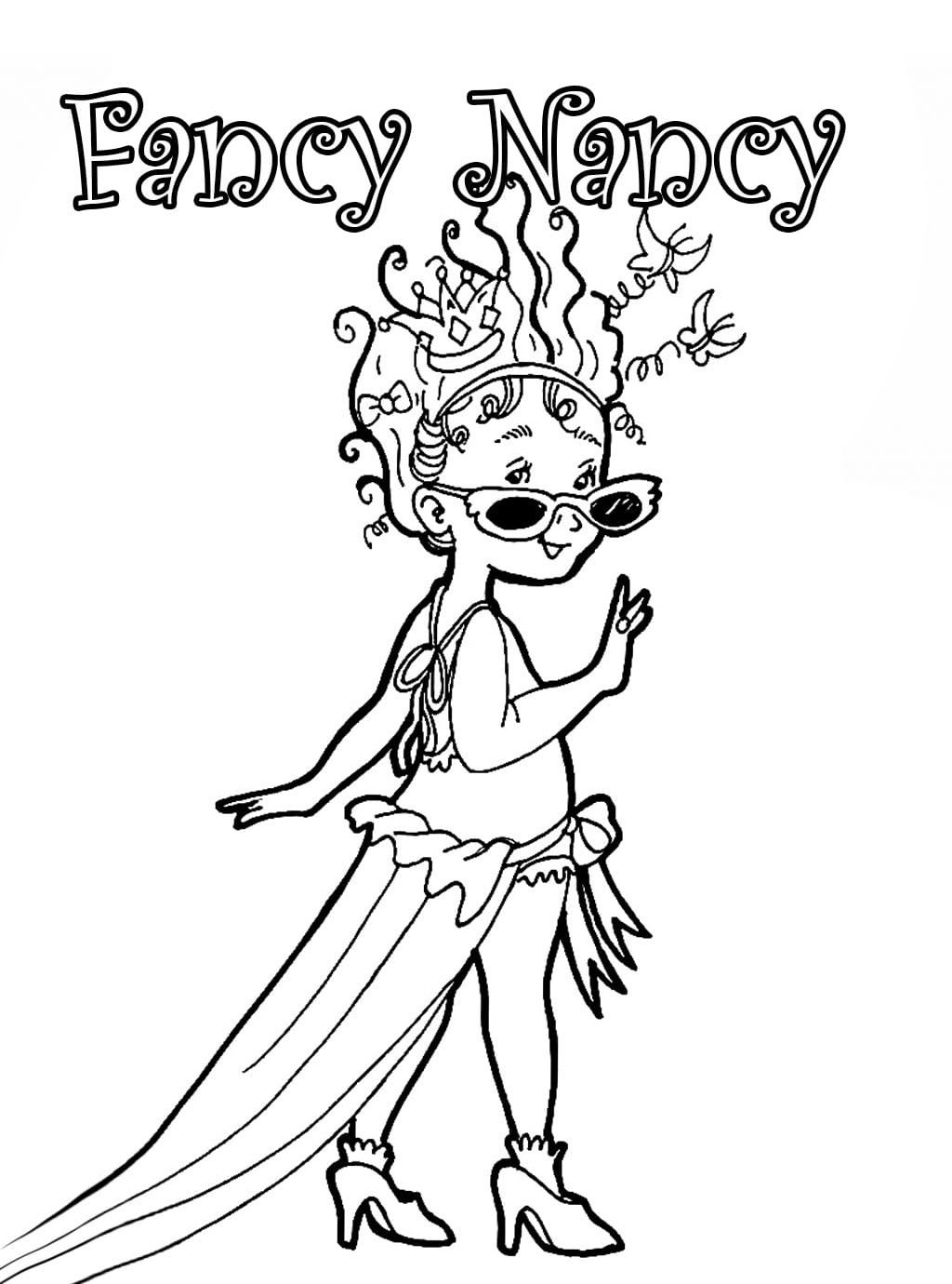 Free Fancy Nancy Coloring Pages Pdf Coloringfolder