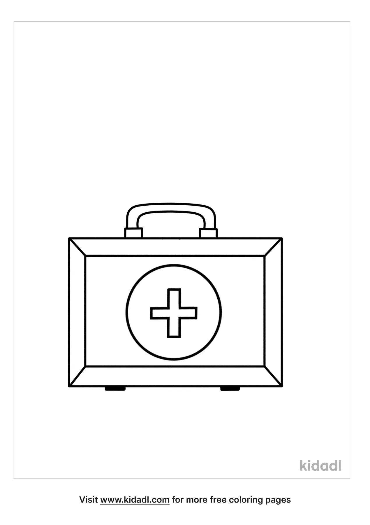 Free First Aid Kit Coloring Page Coloring Page Printables Kidadl