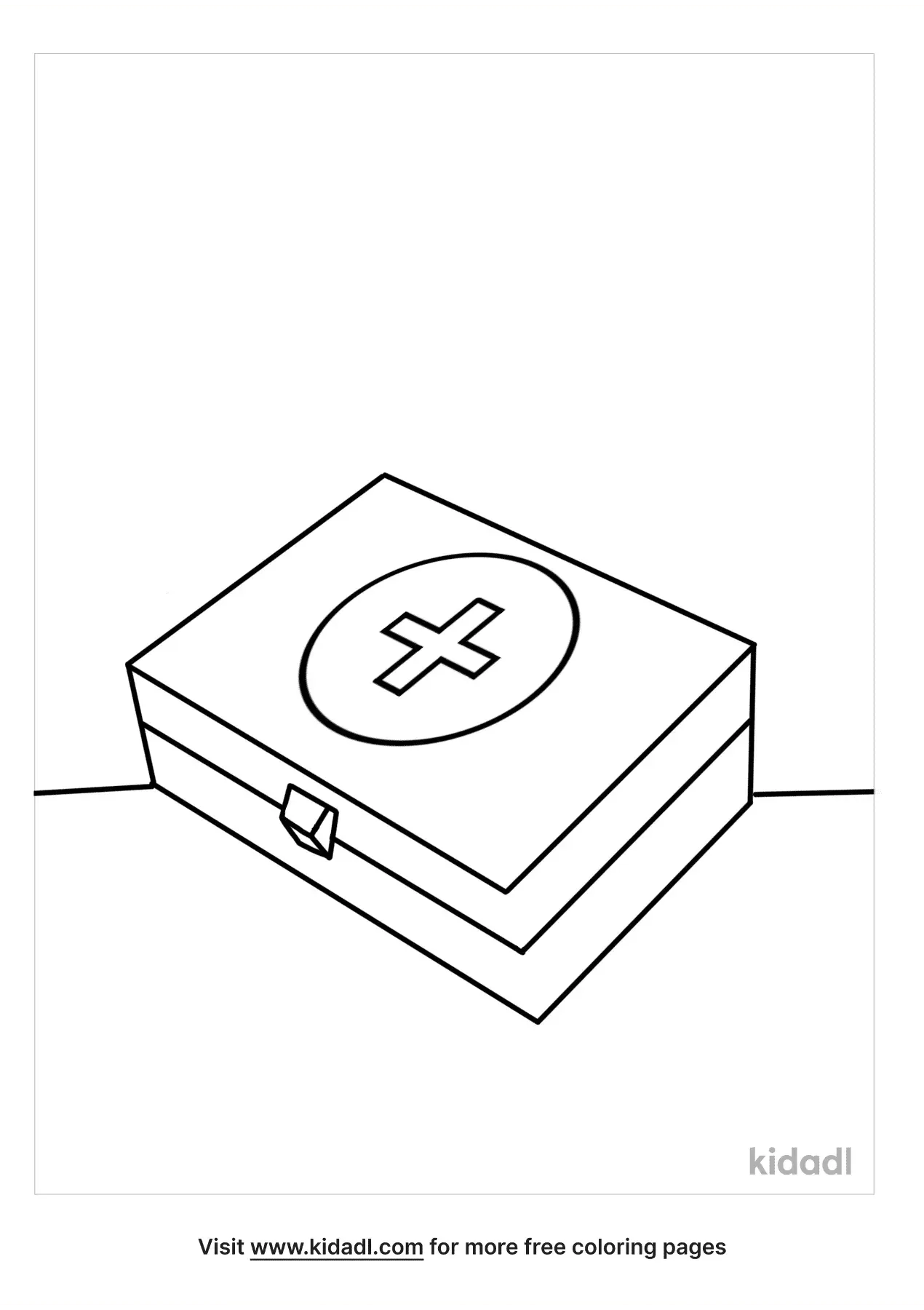 First Aid Kit Coloring Page