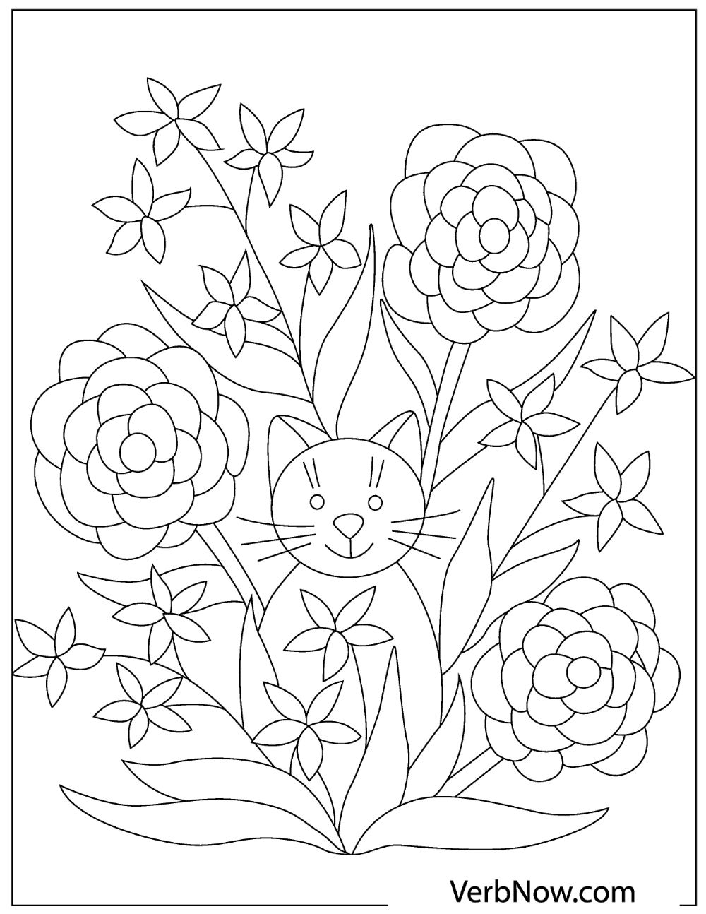 Free FLOWERS Coloring Pages For Download Printable PDF