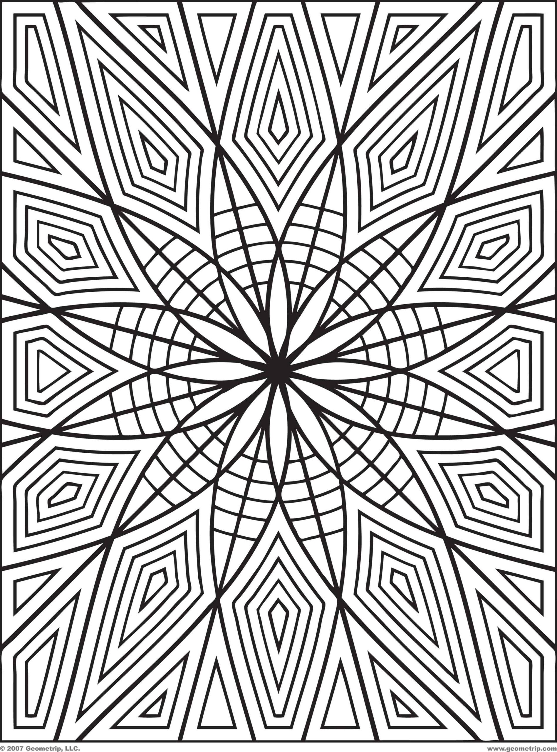 Free Geometric Coloring Pages For Adults Free Printable Geometric Coloring Home
