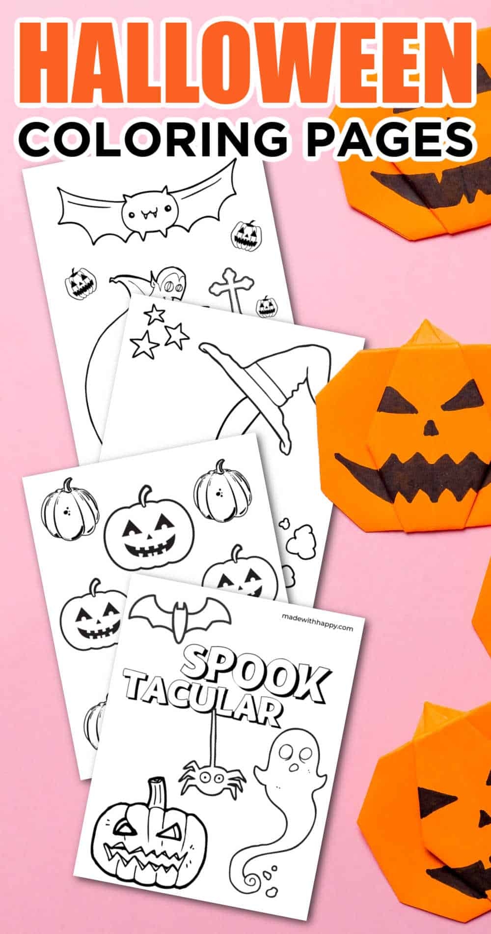 Free Halloween Coloring Pages Printable Made With HAPPY