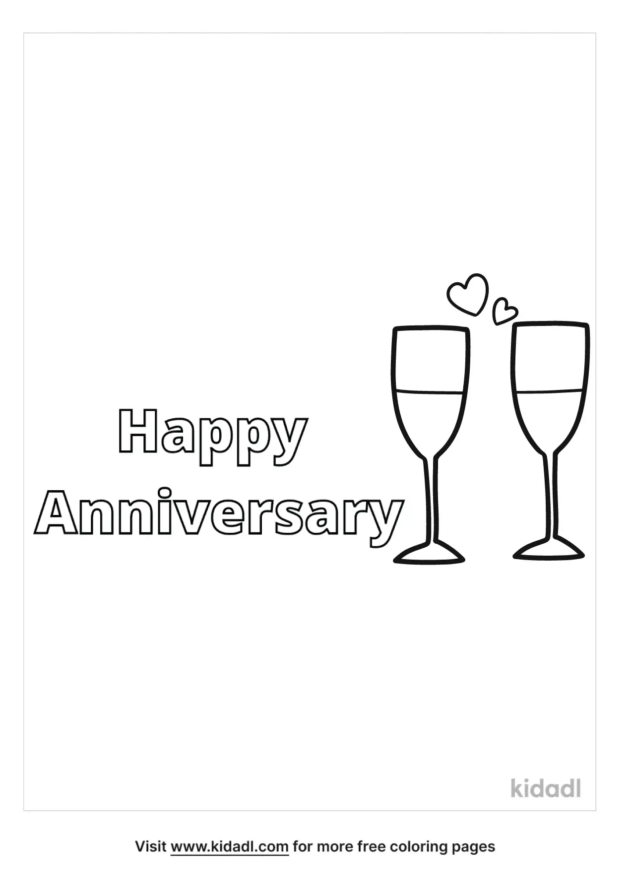 Free Happy Anniversary Coloring Page Coloring Page Printables Kidadl