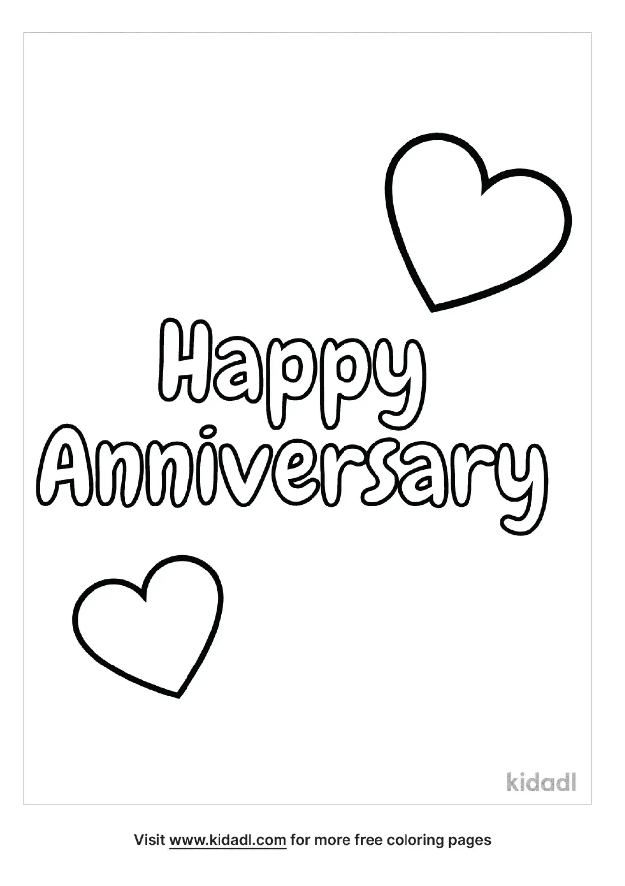 Free Happy Anniversary Coloring Page Coloring Page Printables Kidadl