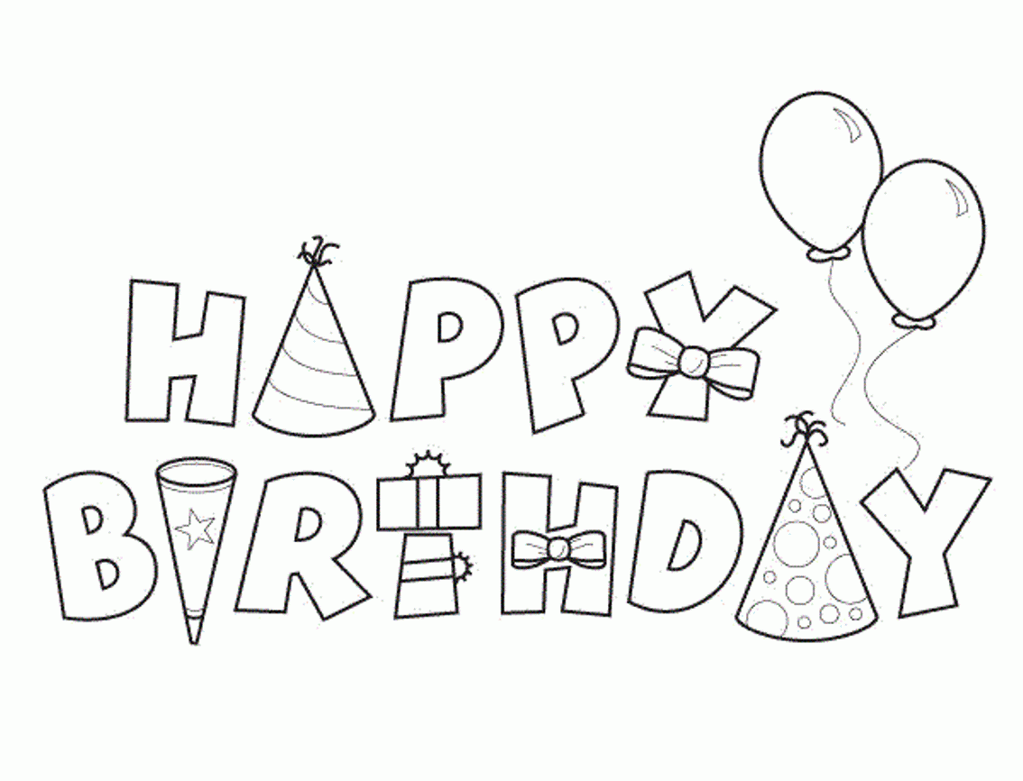 Free Happy Birthdaycoloring Pages Coloring Home