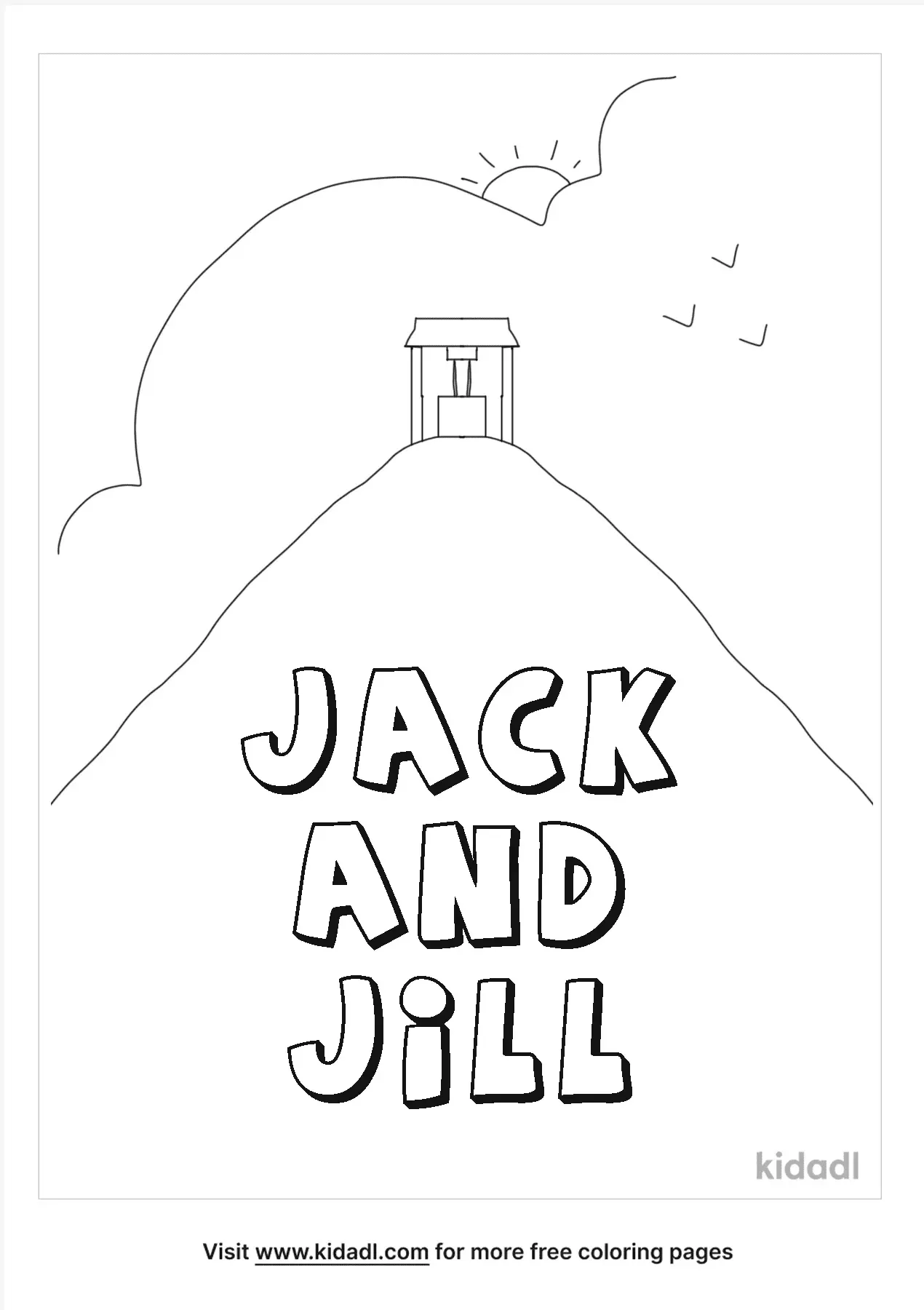 Free Jack And Jill Coloring Page Coloring Page Printables Kidadl