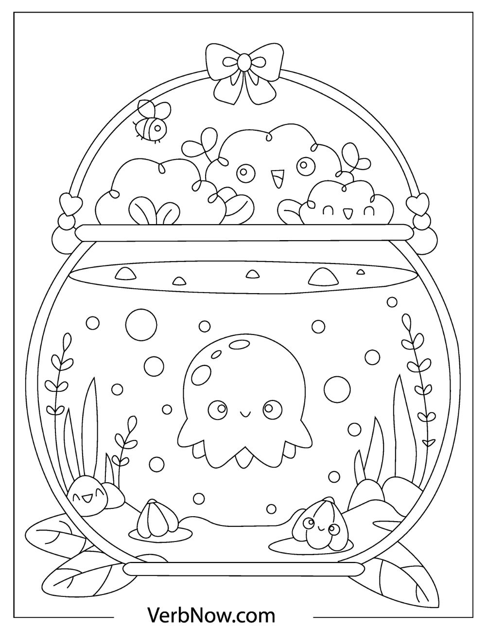 Free KAWAII Coloring Pages For Download Printable PDF