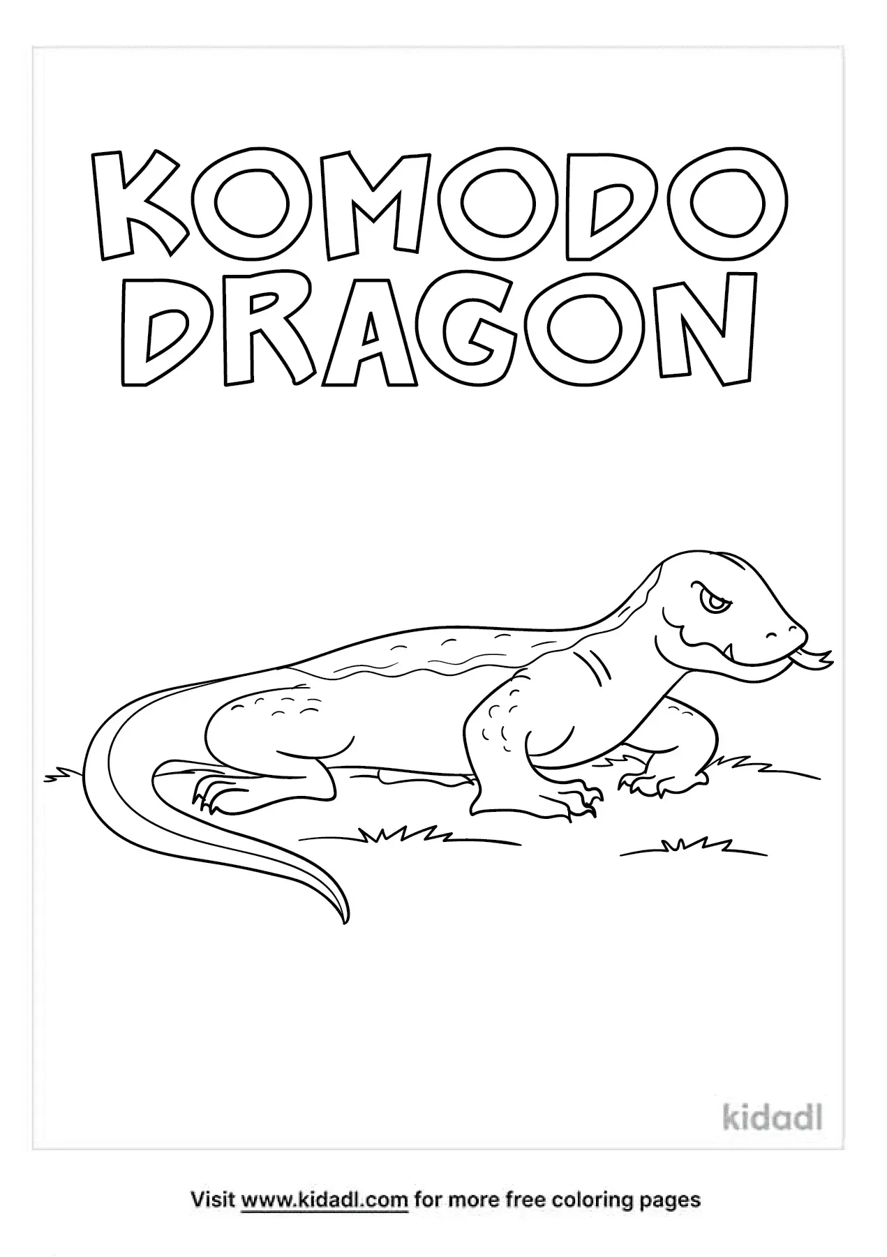 Free Komodo Dragon Coloring Page Coloring Page Printables Kidadl