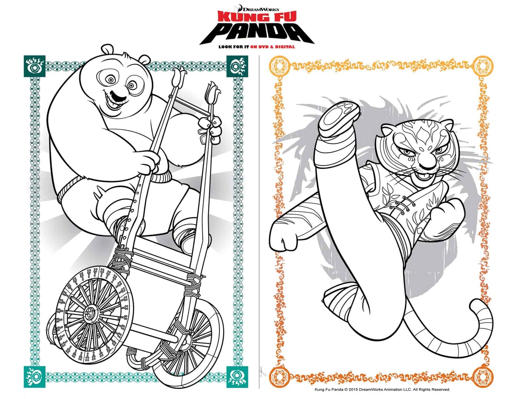 Free Kung Fu Panda Printable Coloring Pages And Activity Sheets