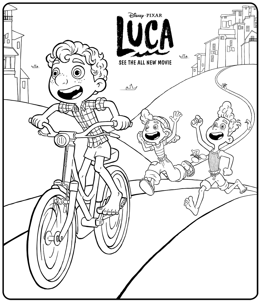 Free Luca Coloring Pages Printable