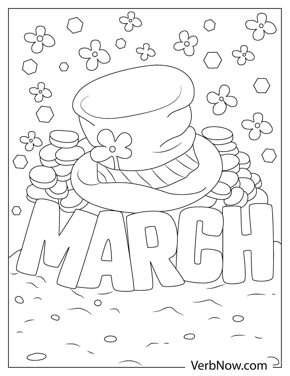 Free MARCH Coloring Pages For Download Printable PDF