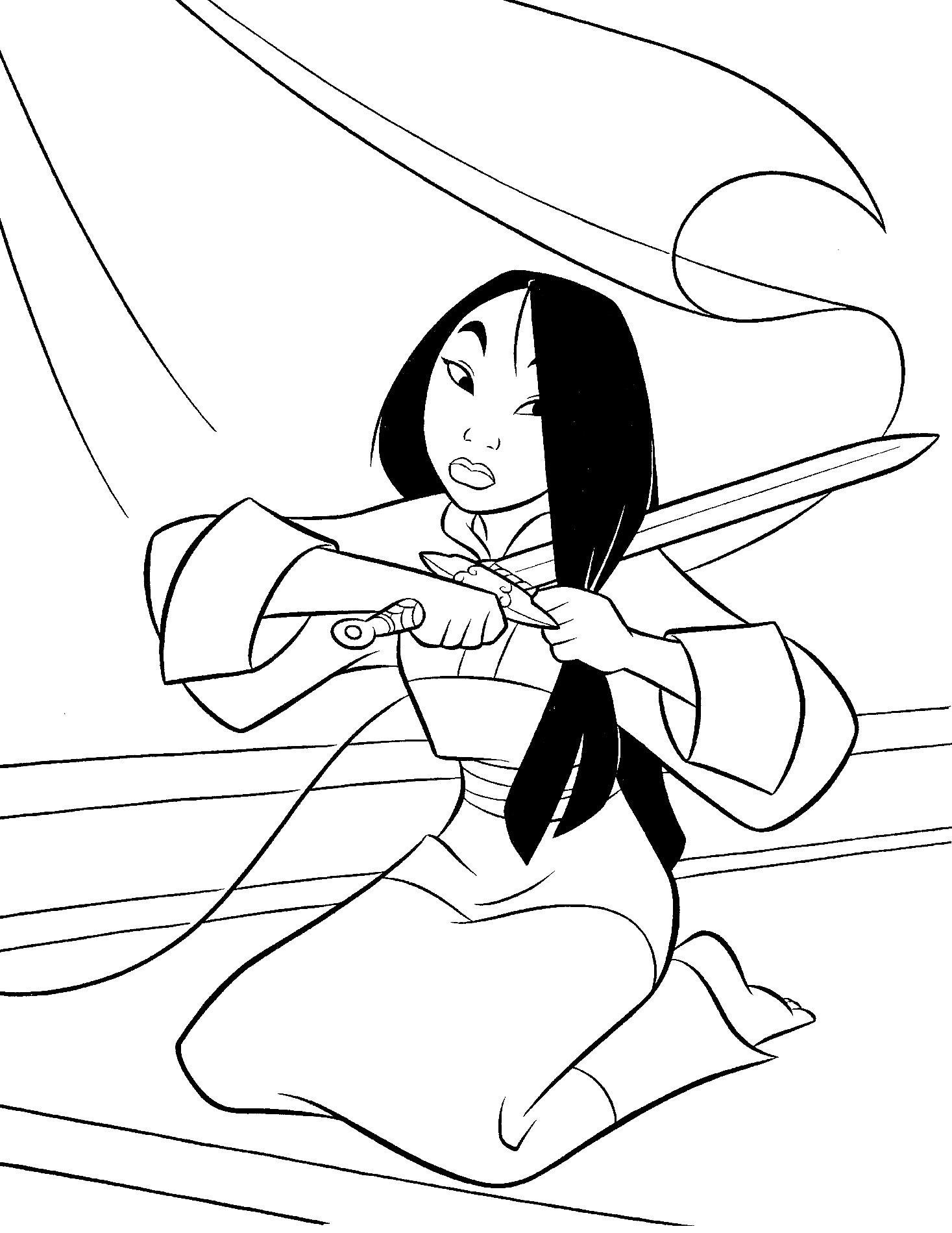 Free Mulan Drawing To Print And Color Mulan Coloring Pages For Kids