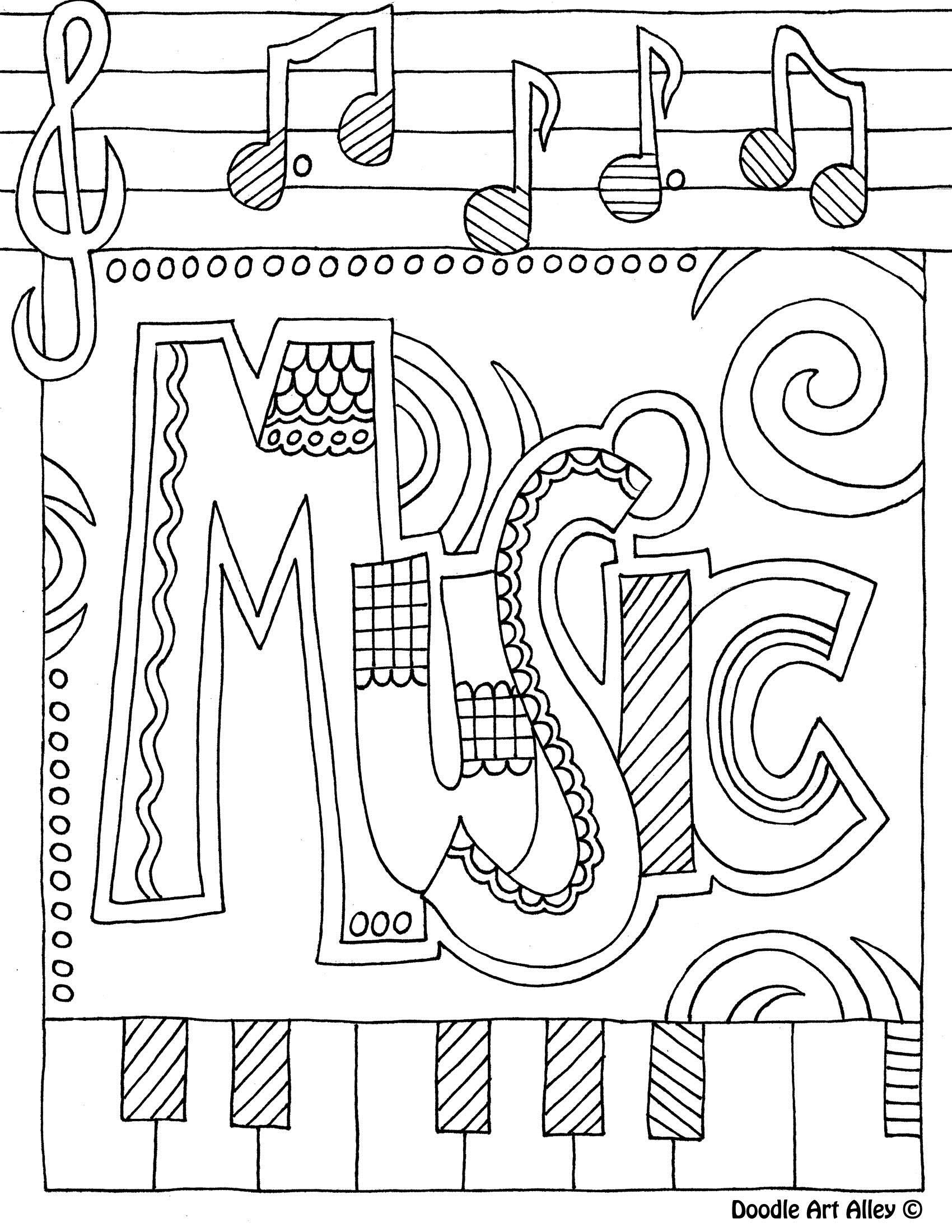 Music Coloring Pages