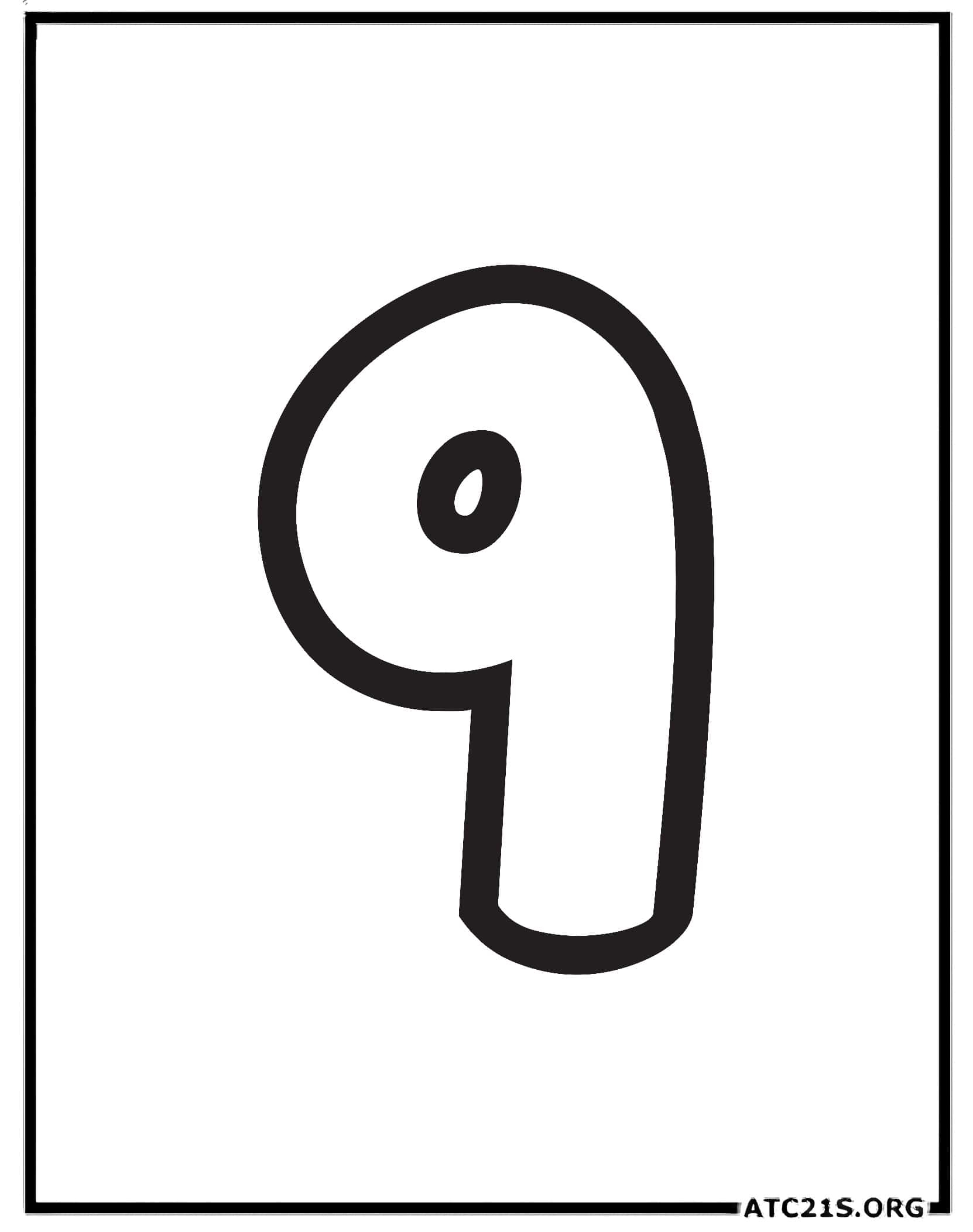Free Number 9 Coloring Page Download Printable ATC21S