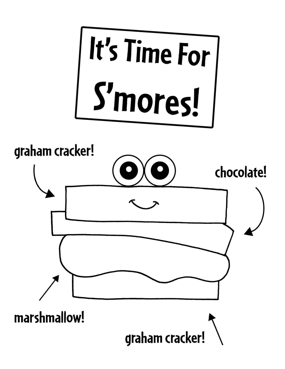 Smores Coloring Pages