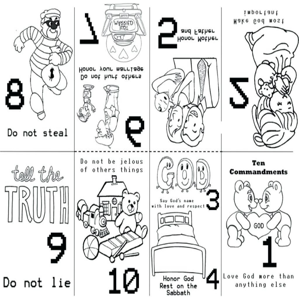 Free Printable 10 Commandments Coloring Page