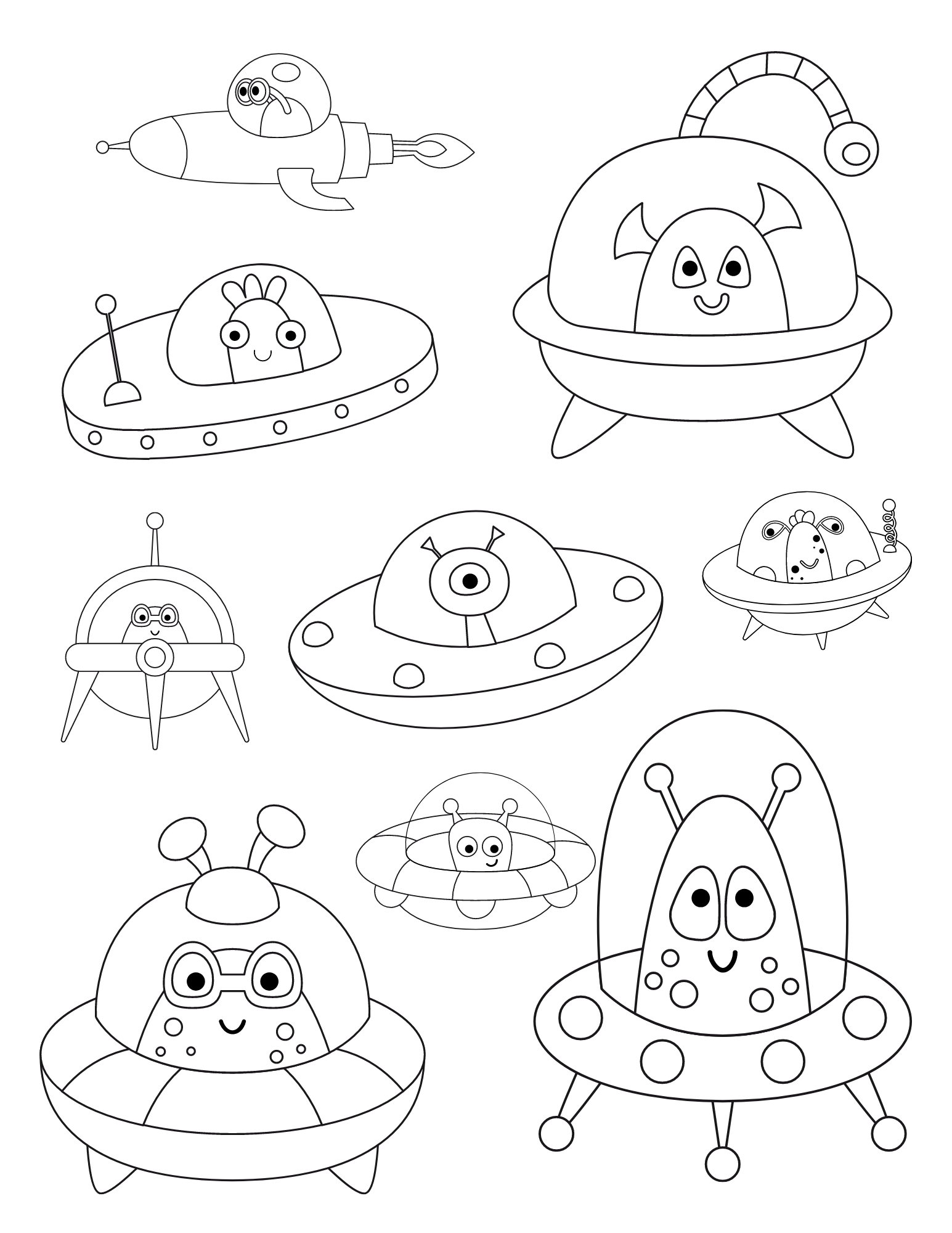 Free Printable Coloring Pages Aliens