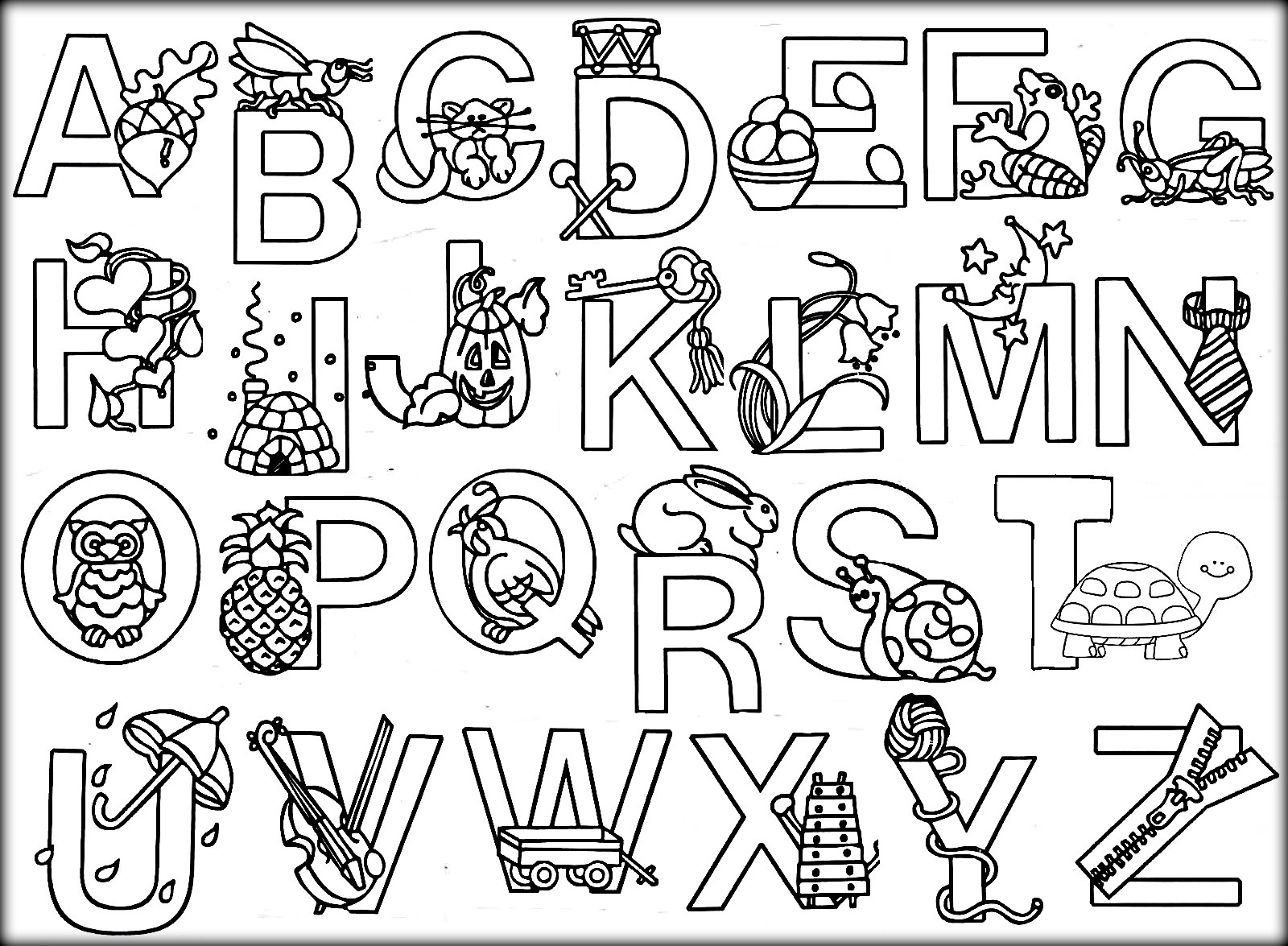 Free Printable Alphabet Coloring Pages At GetDrawings Free Download