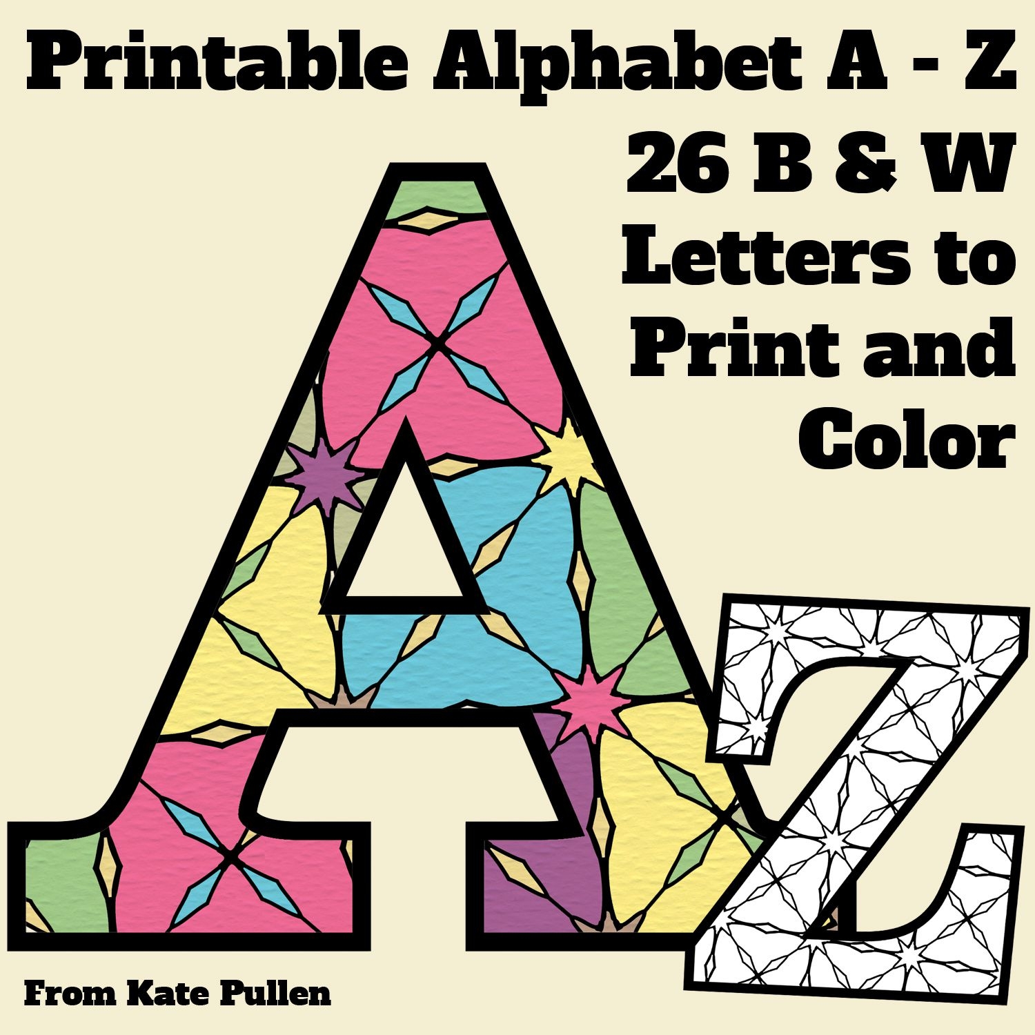 Printable Coloring Pages Alphabet Letters