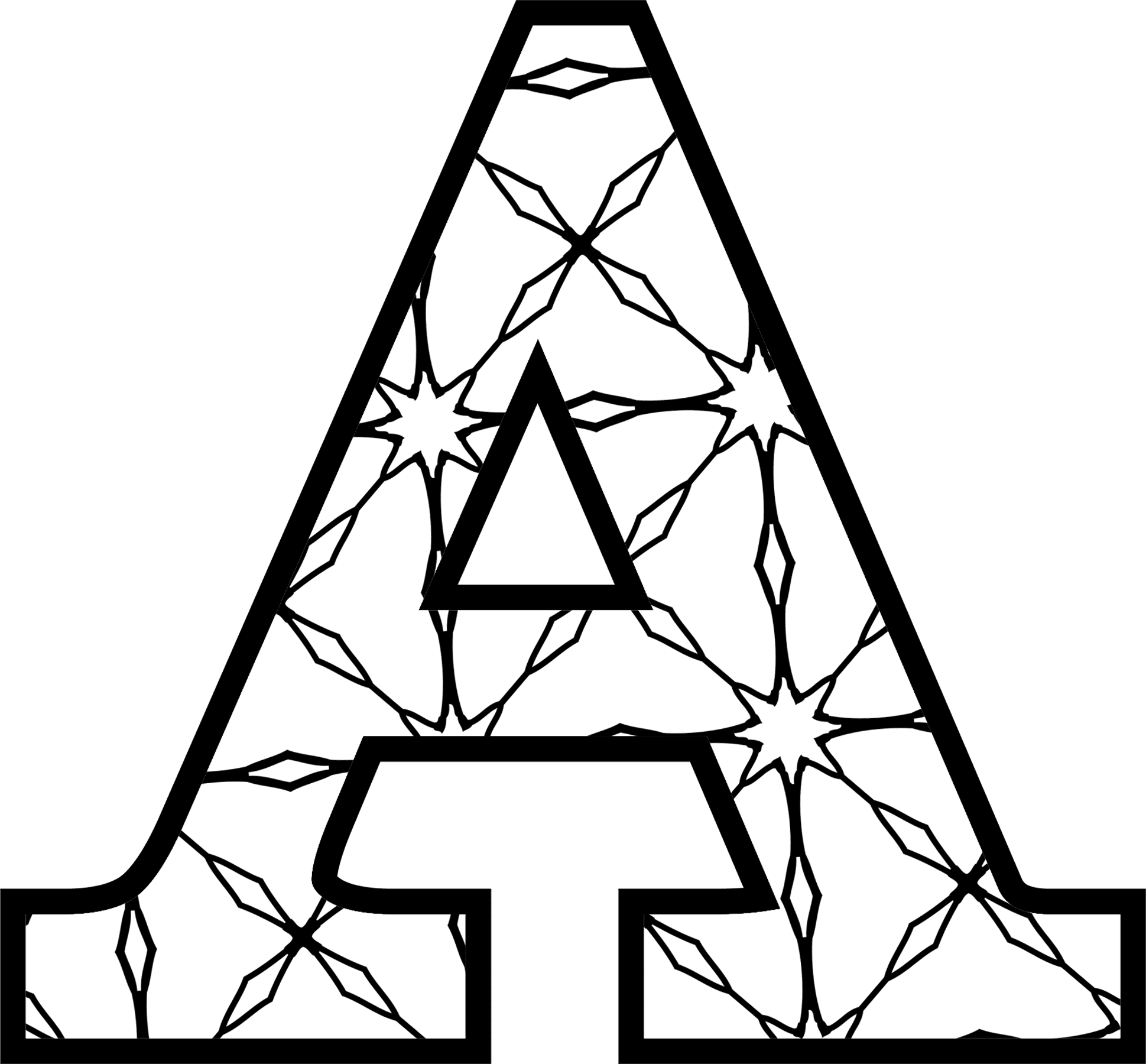 Letter A Coloring Pages
