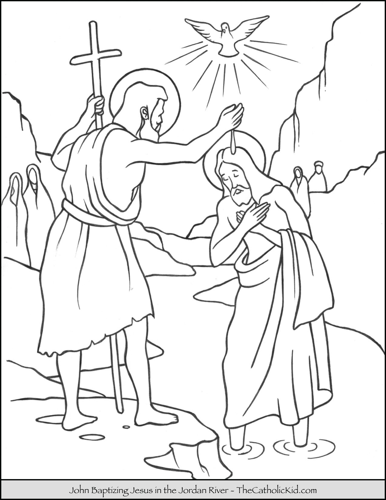 Free Printable Baptism Coloring Pages