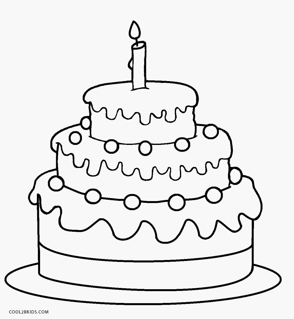 Free Printable Cake Coloring Pages