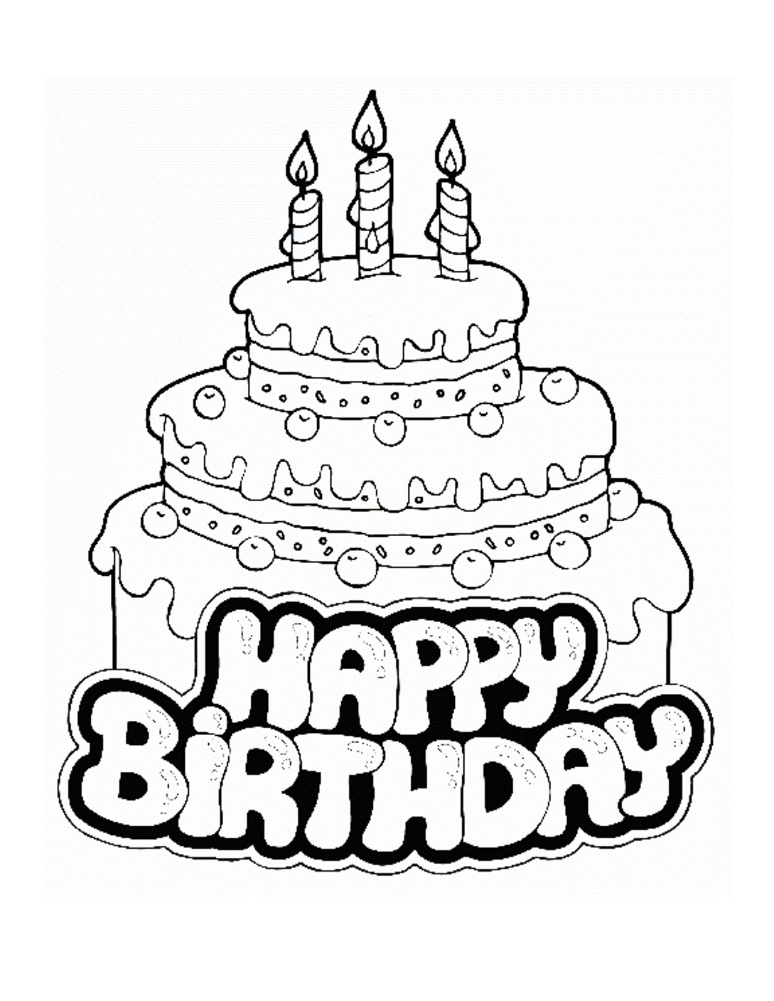 Cake Coloring Pages