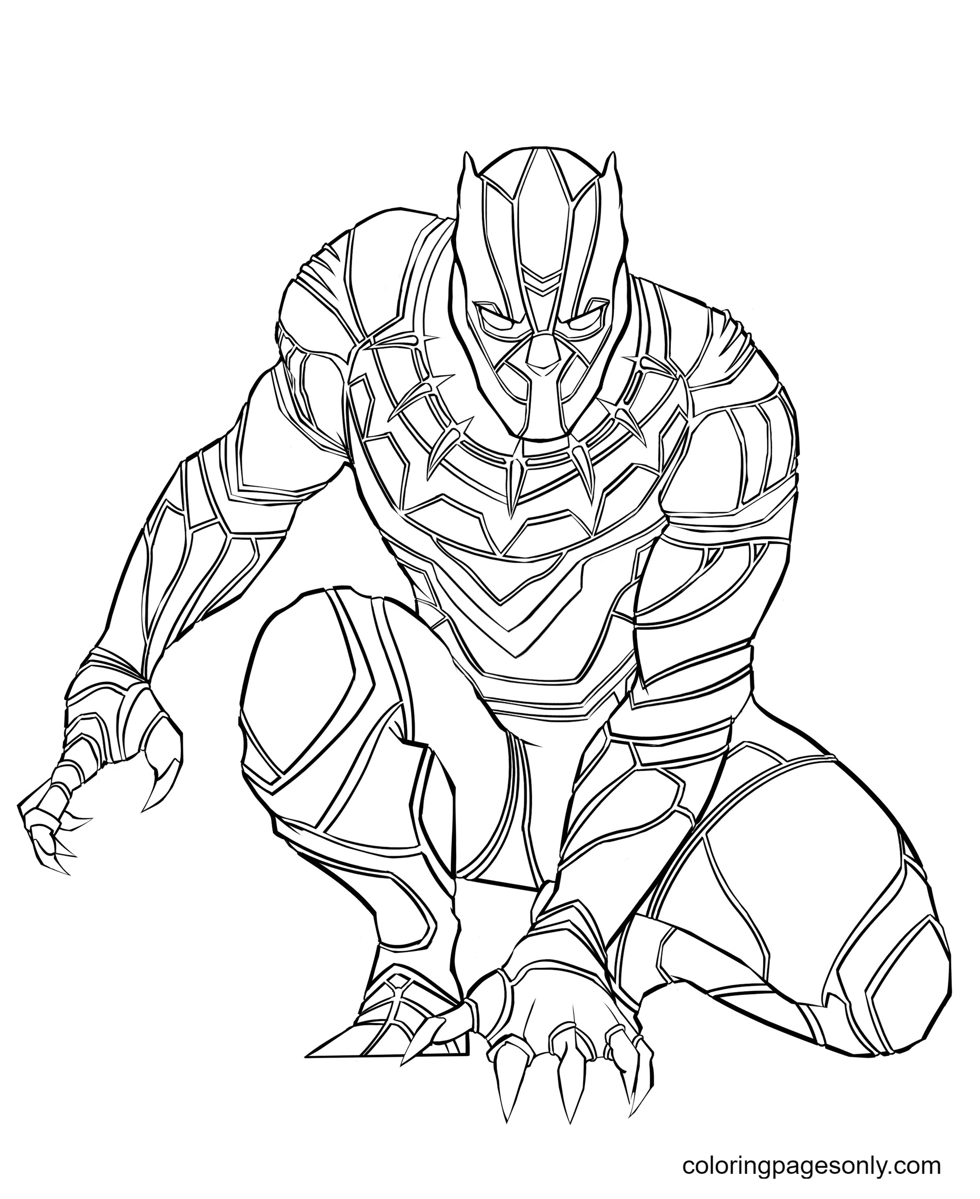 Free Printable Black Panther Coloring Pages