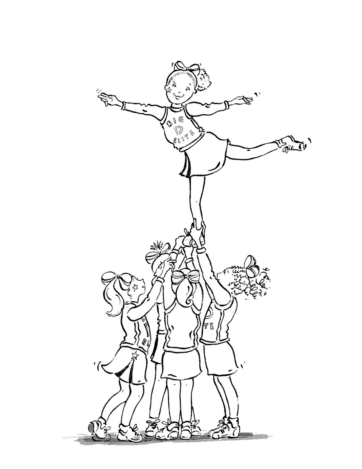 Free Printable Cheerleading Coloring Pages For Kids