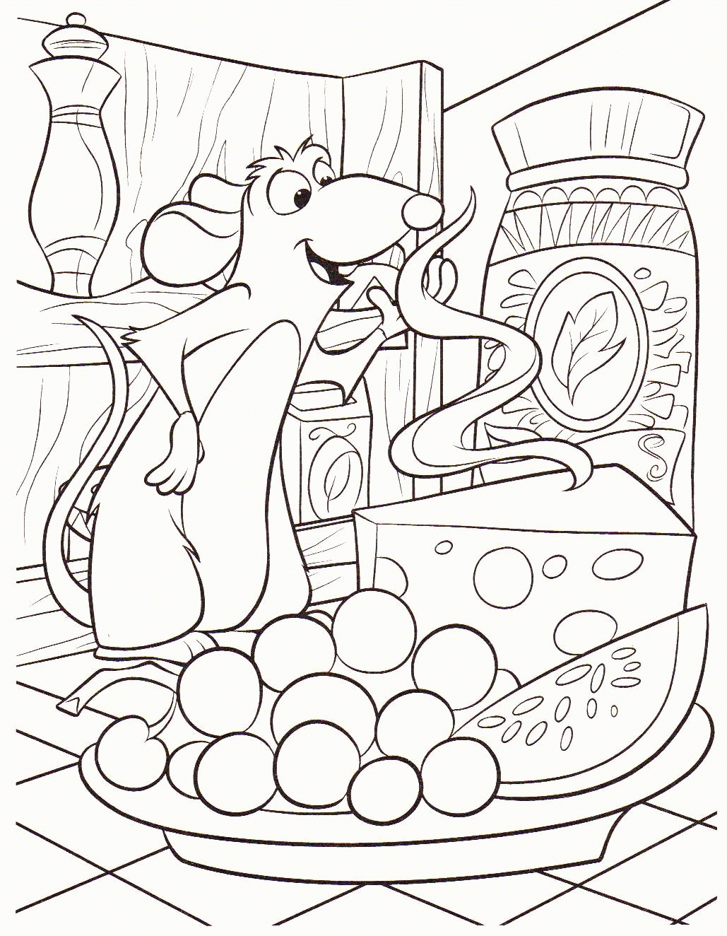 Free Printable Coloring Page Of Ratatouille Ratatouille Coloring Pages For Kids