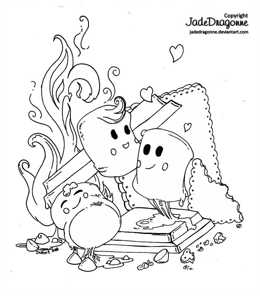 Free Printable Coloring Page Of S Mores