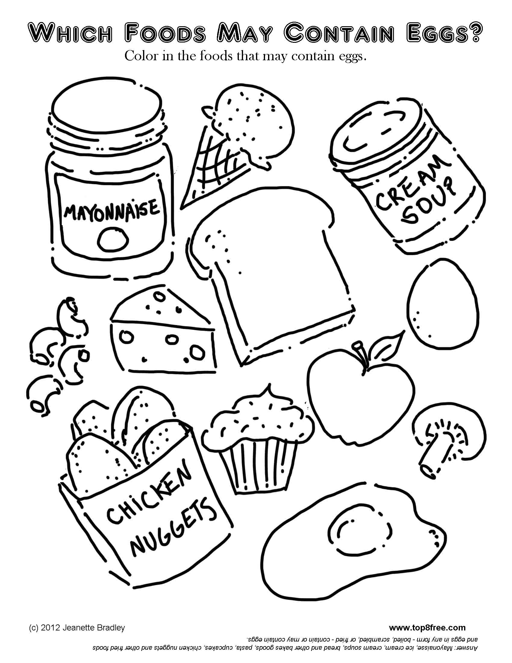 Free Printable Coloring Pages Food Coloring Home