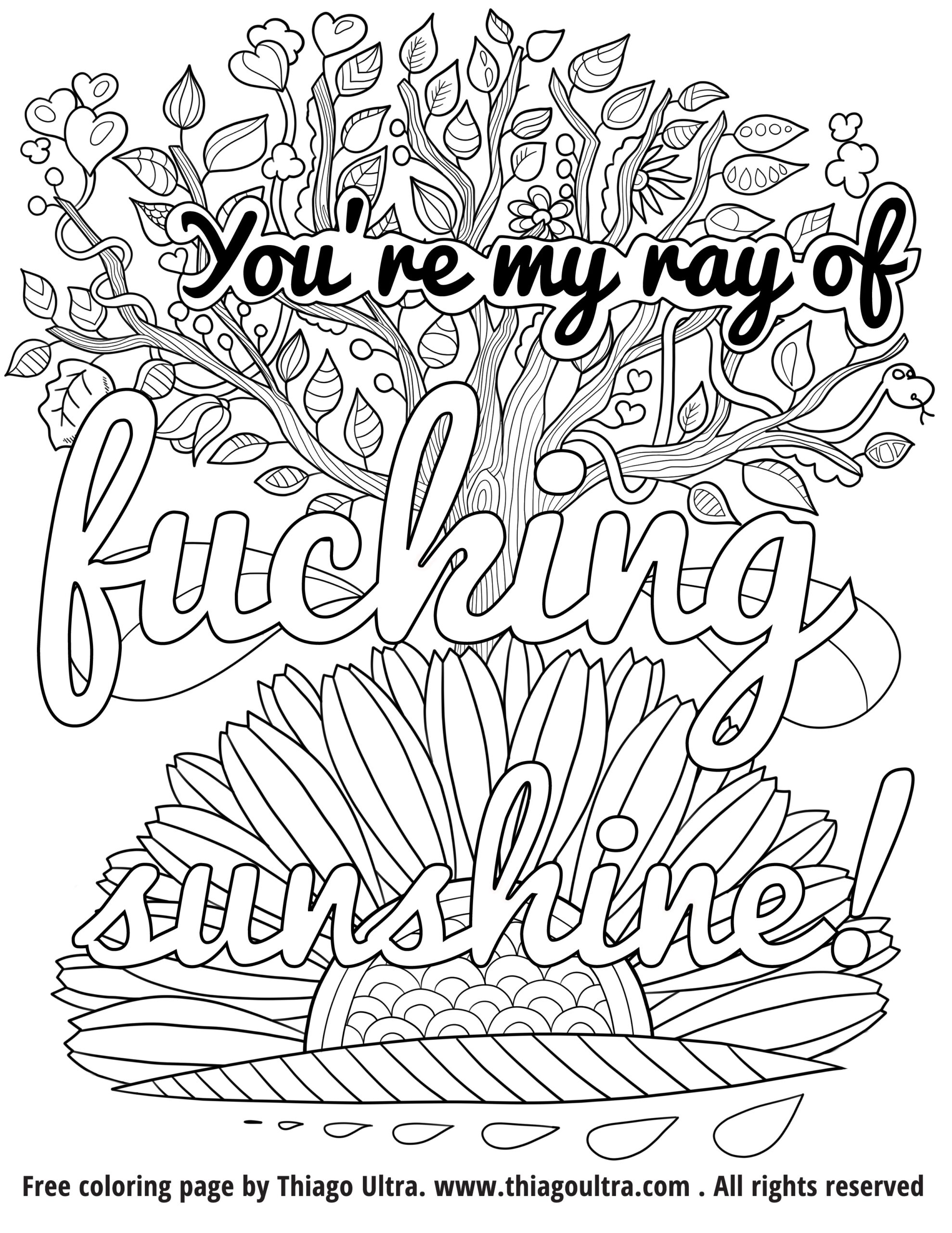 Free Printable Coloring Pages For Adults Swear Words Free Printable