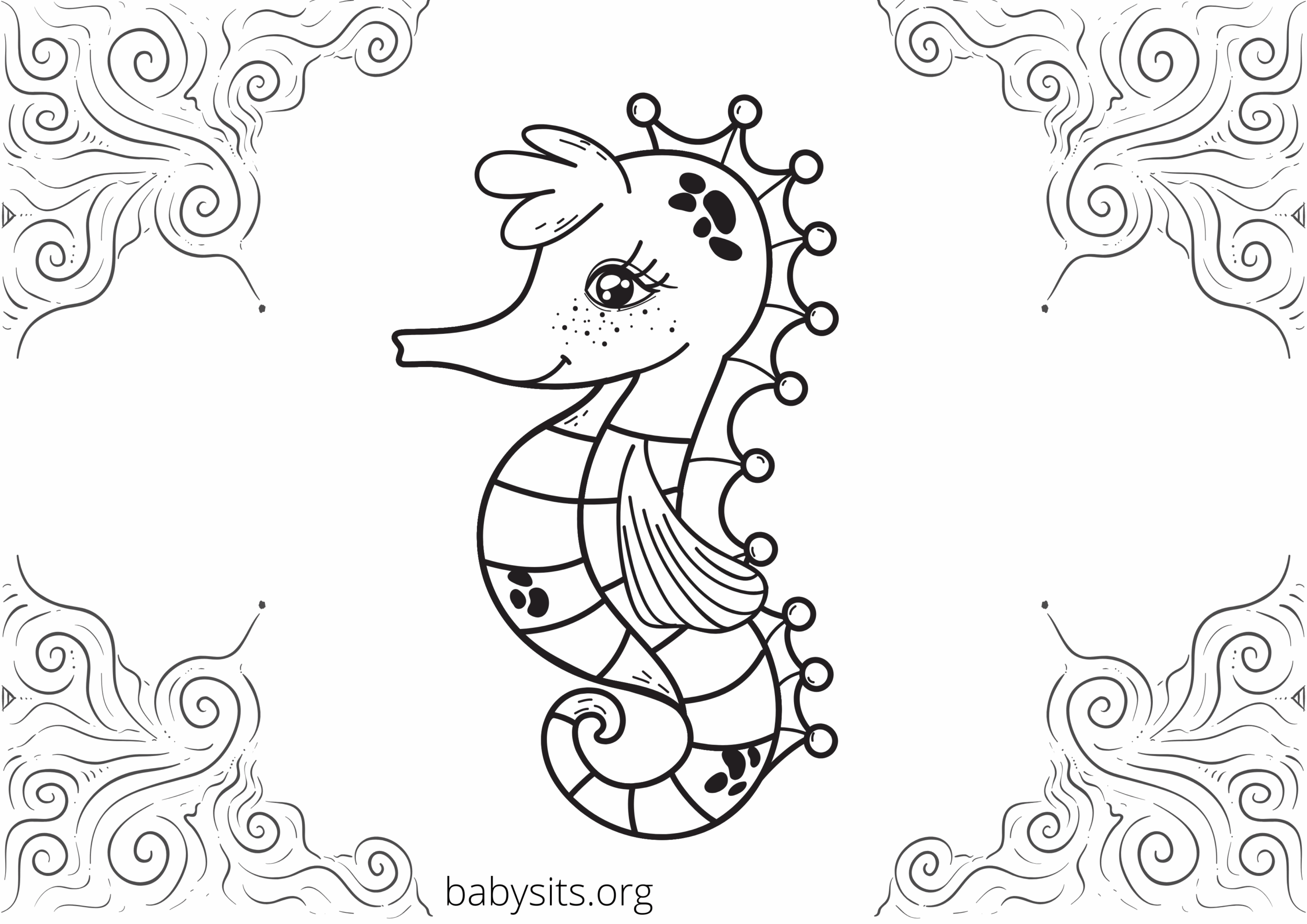 Printable Sea Animals Coloring Pages
