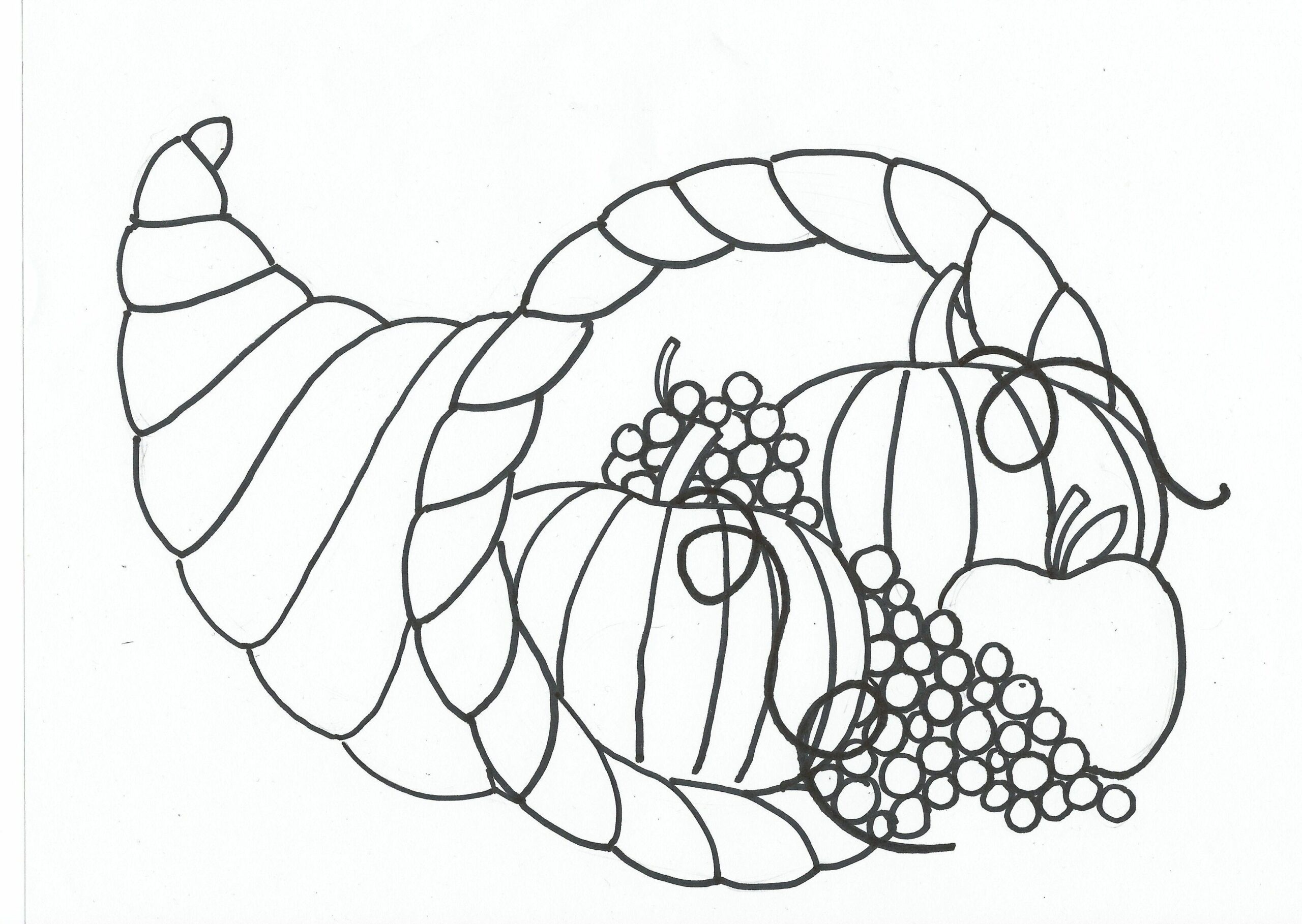 Free Printable Cornucopia Coloring Pages Coloring Home