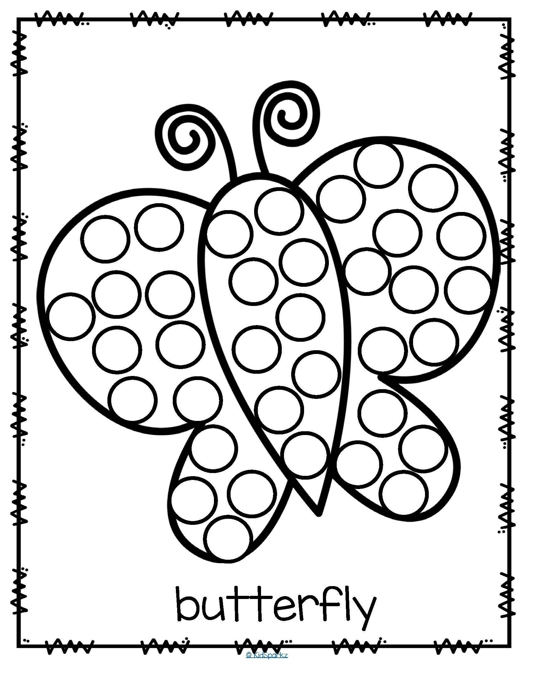 Color The Dots Printable Pages