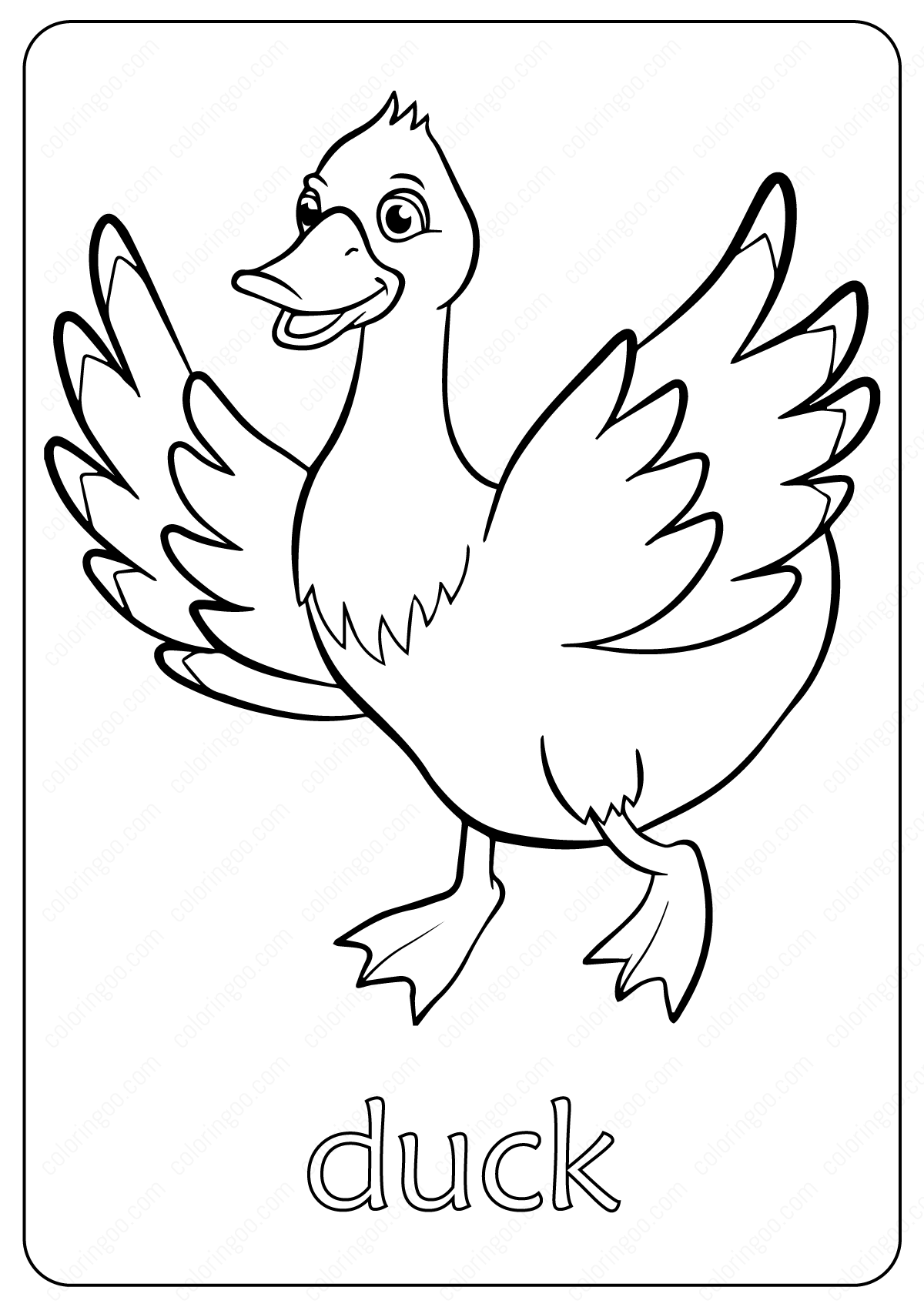 Free Printable Duck Coloring Pages