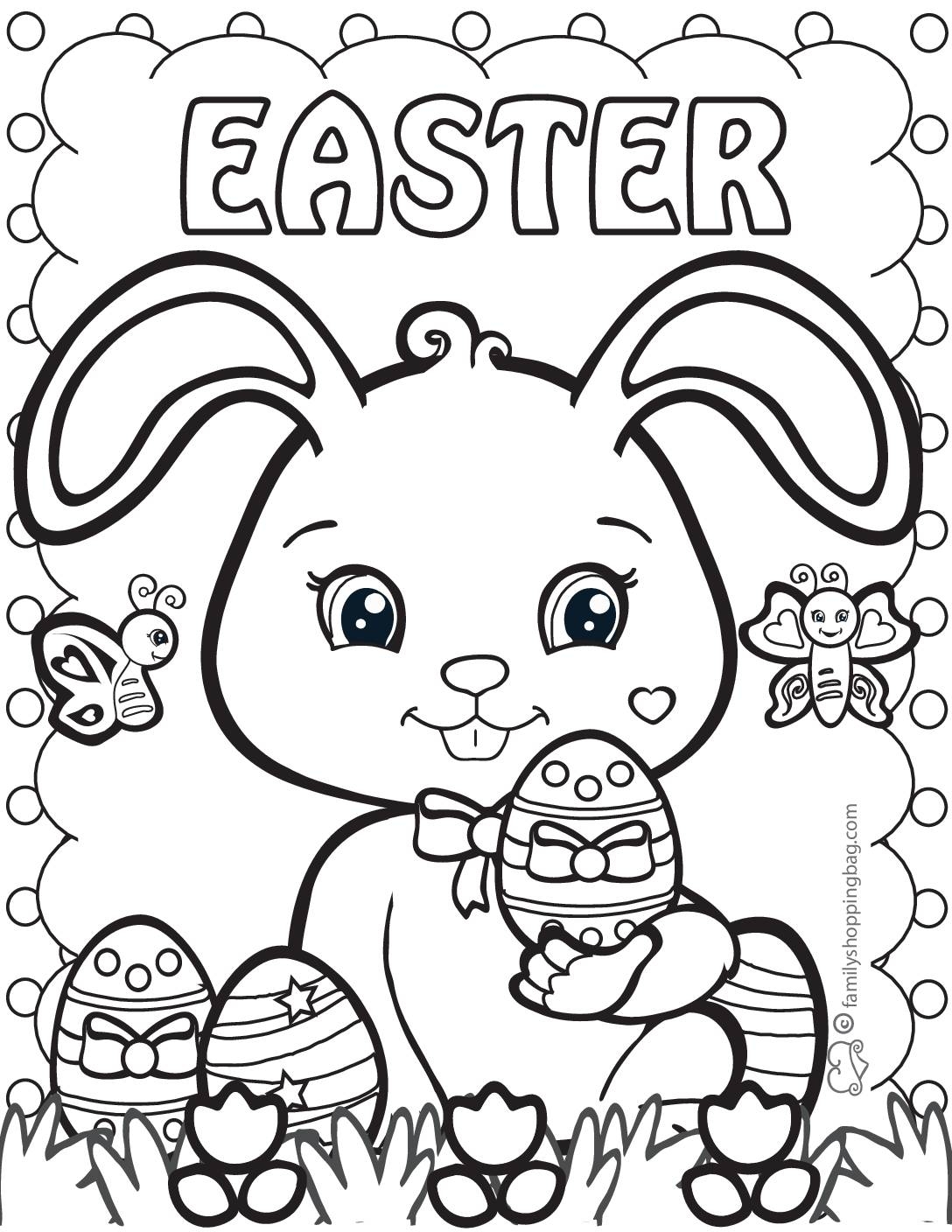 Free Printable Easter Floppy Bunny Coloring Pages And More Lil Shannie