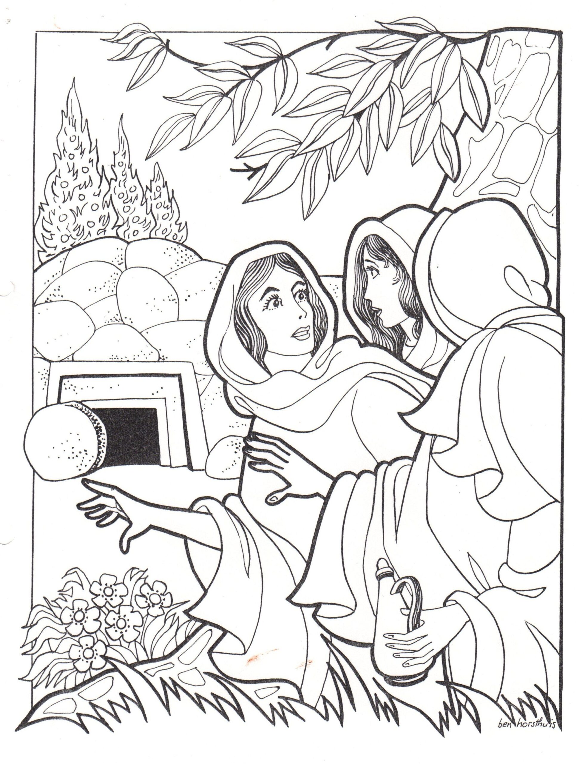 Free Printable Empty Tomb Coloring Page TyroneteColeman
