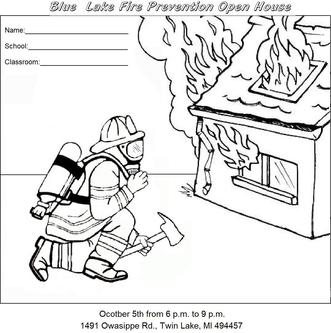 Free Printable Fire Safety Coloring Pages