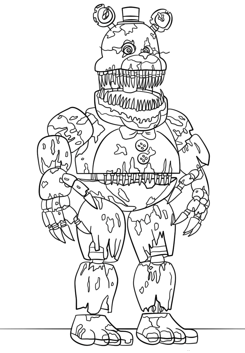 Fnaf Coloring Pages Nightmare